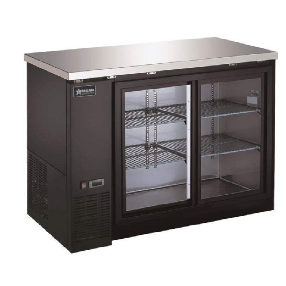 Omcan 51058 (BB-CN-0012-GY) Refrigerated Back Bar Cooler Reach-in Two-section