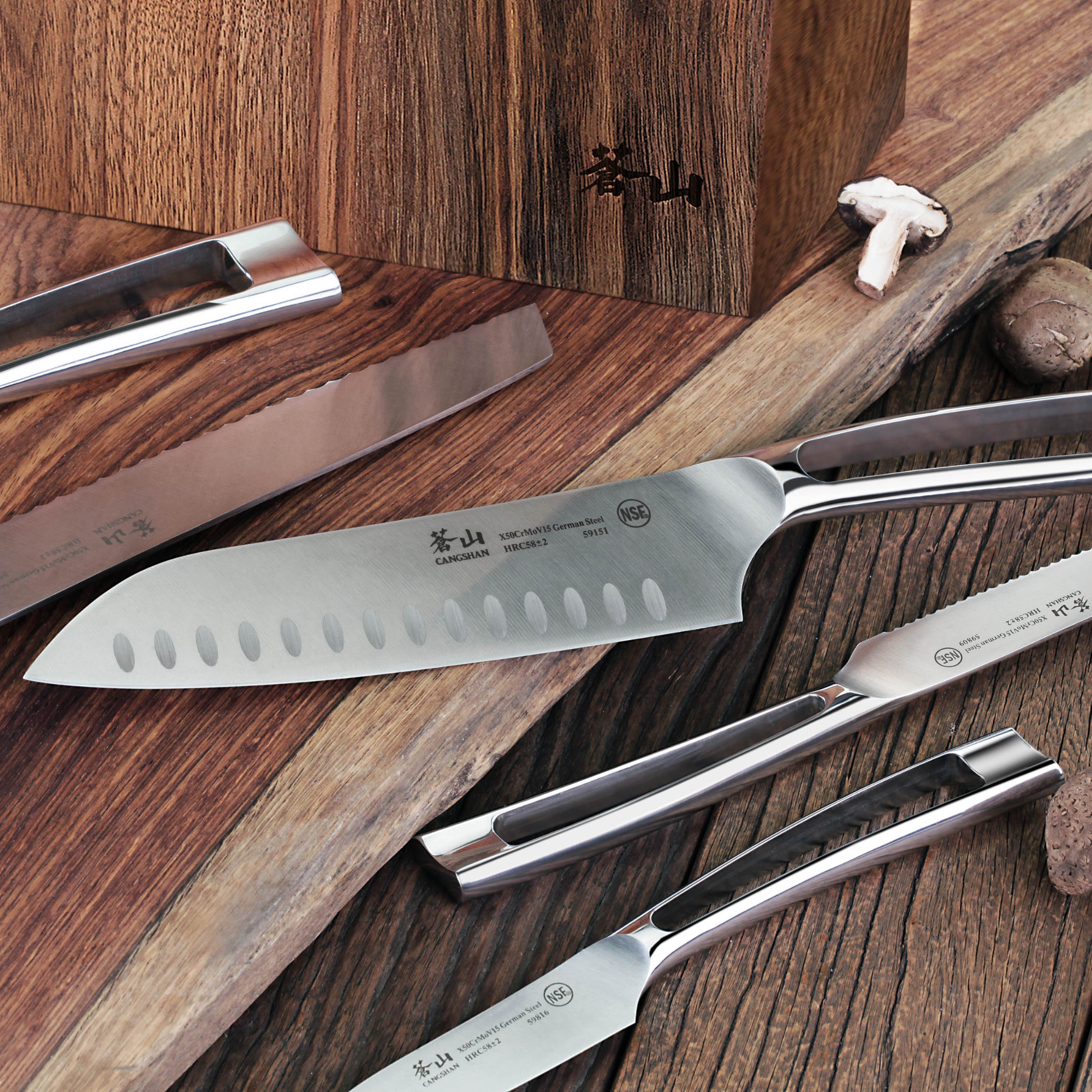 Cangshan 61017 N1 Series 6-Piece Knife Block Set