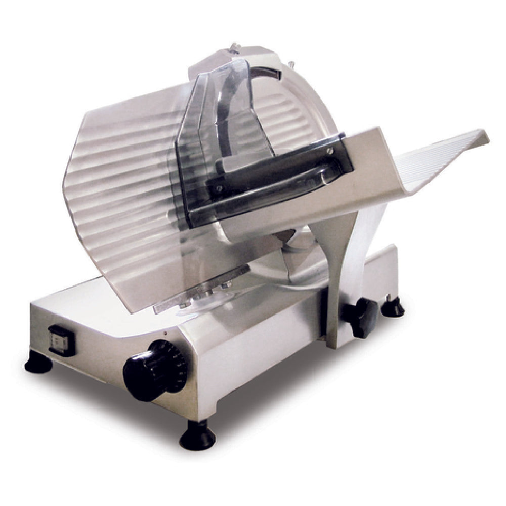 Omcan 13620 16 Inch Meat Slicer Manual Gravity Feed Carbon Steel Blade