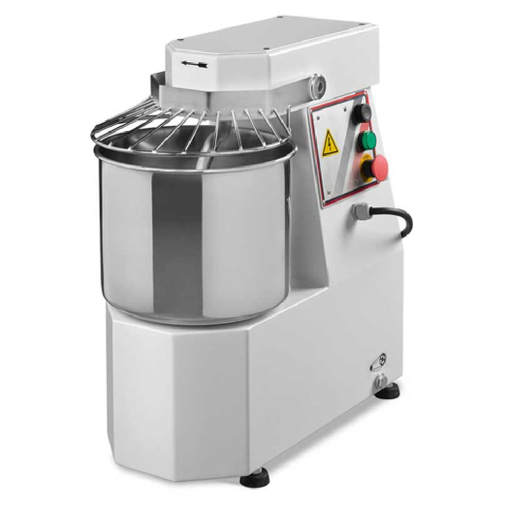 Omcan 18637 11 Inch Electric Spiral Dough Mixer with Stainless Steel Bowl and 2 Speeds
