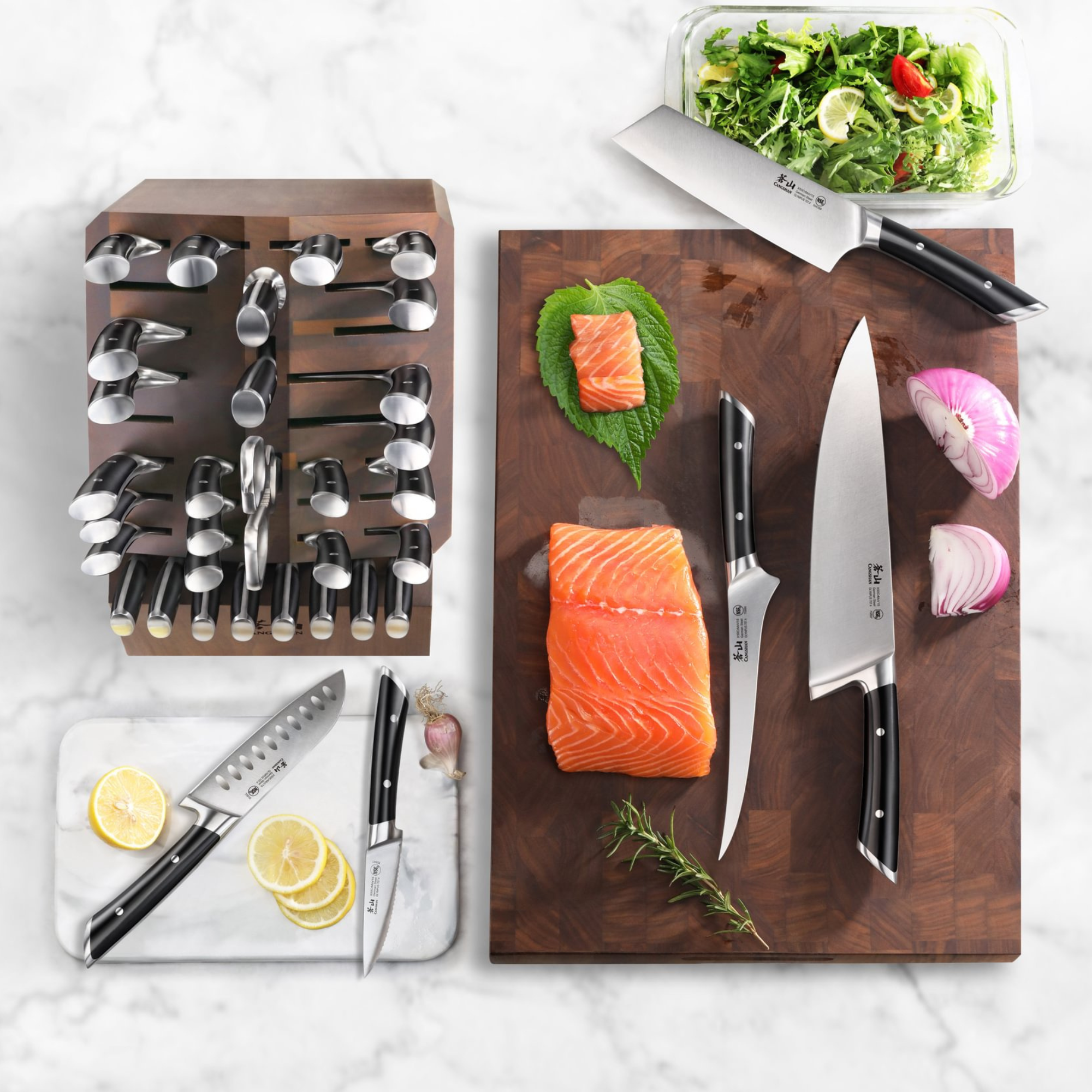 Cangshan 505545 OLYMPUS Series 36-Piece Knife Block Set