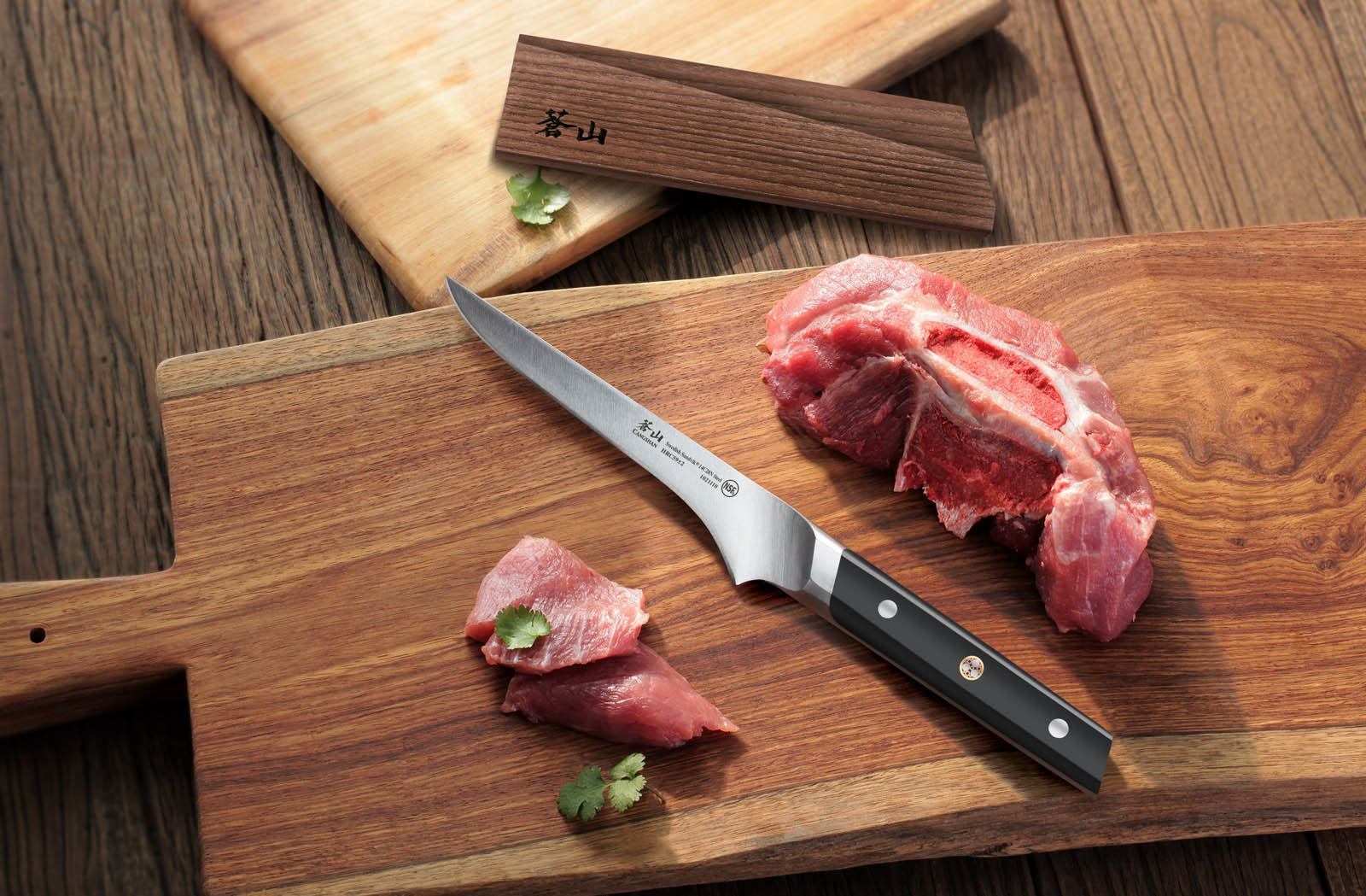 Cangshan 1021127 TC Series 6-Inch Boning Knife with Ash Wood Sheath