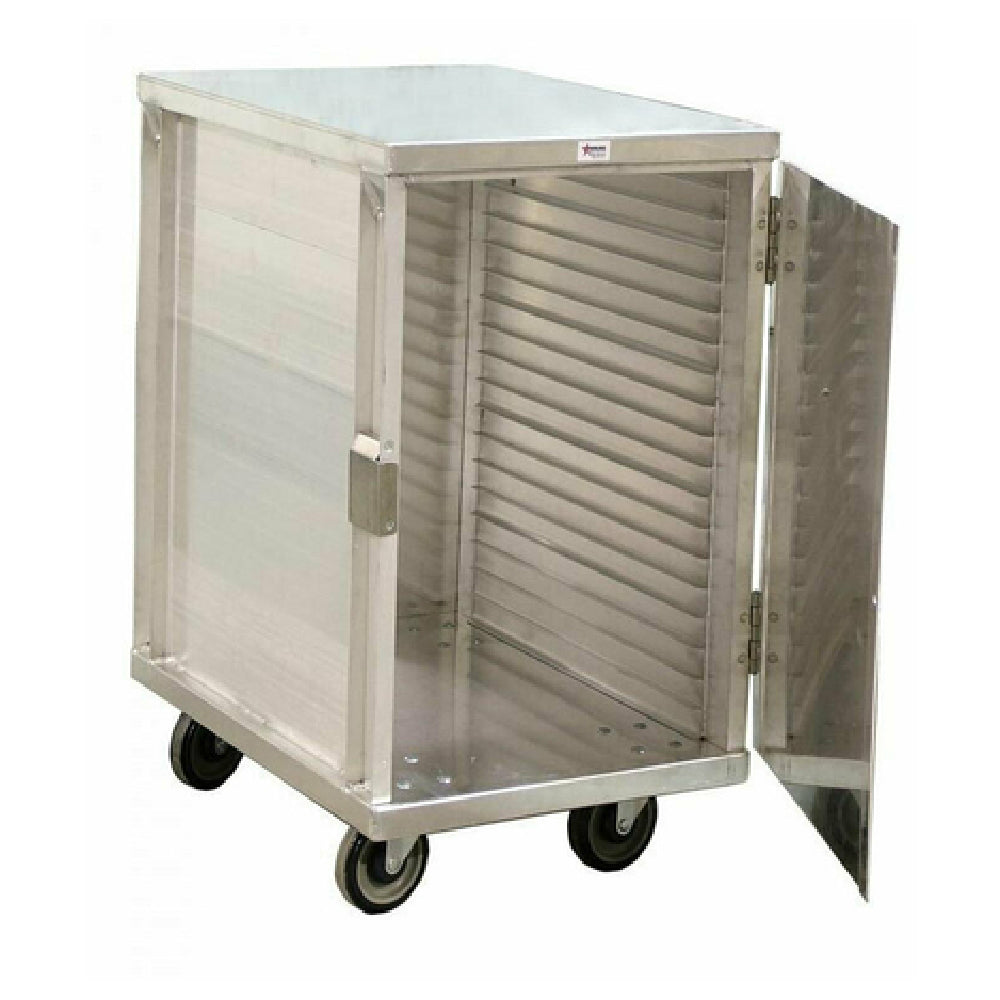 Omcan 23775 20 Inch Enclosed Mobile Cabinet Aluminum with Casters
