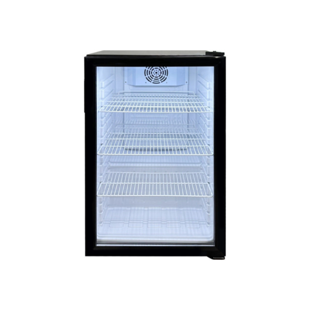 Omcan 44497 18 Inch Refrigerated Display Countertop Reach-in Black