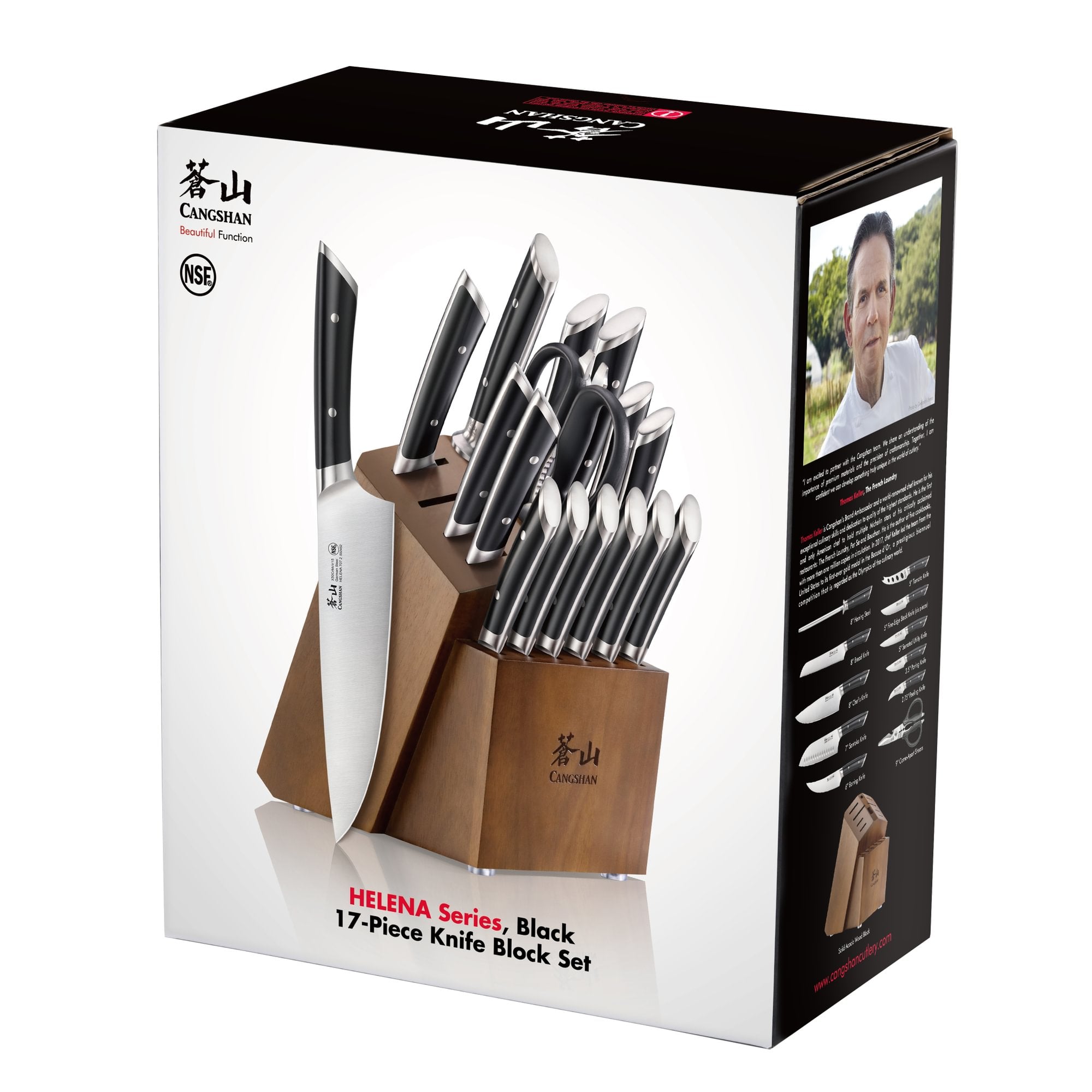 Cangshan 503329 HELENA Series 17-Piece Knife Block Set
