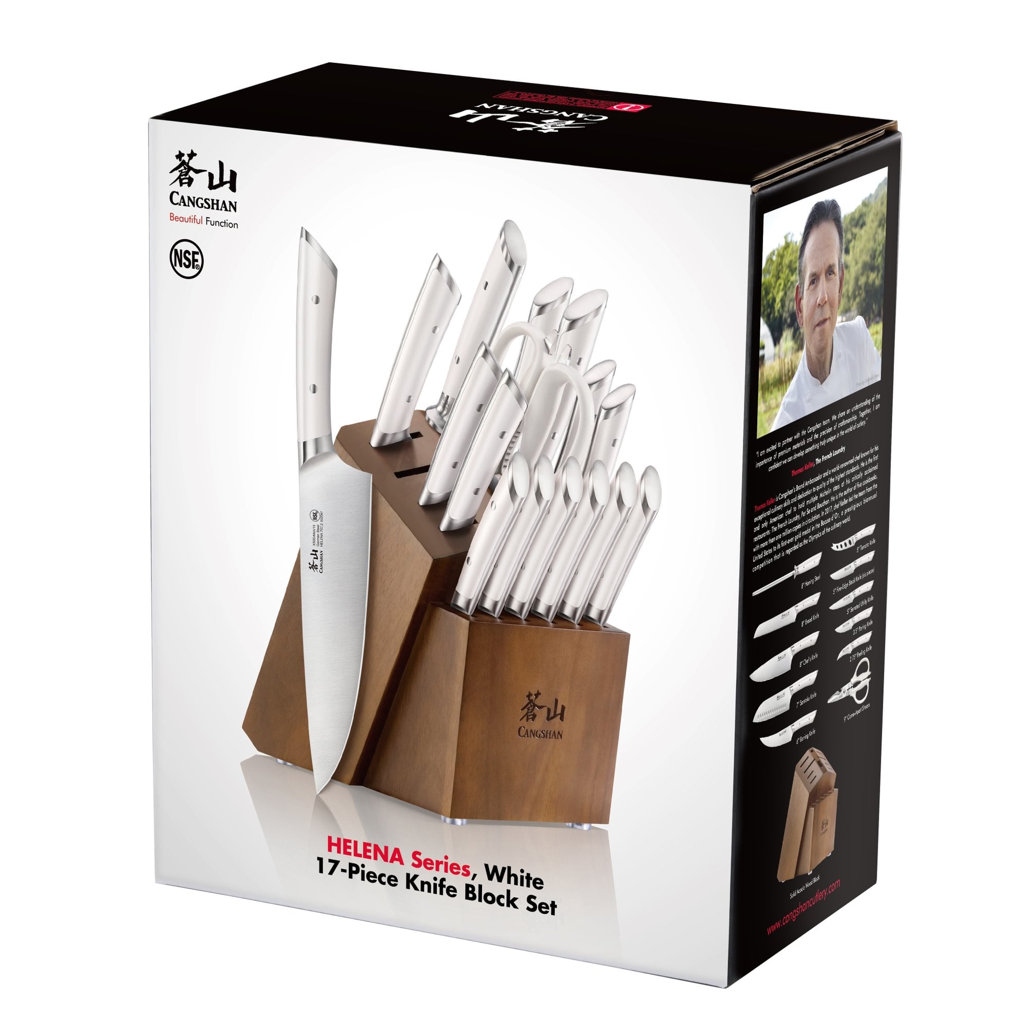 Cangshan 503503 HELENA Series 17-Piece Knife Block Set
