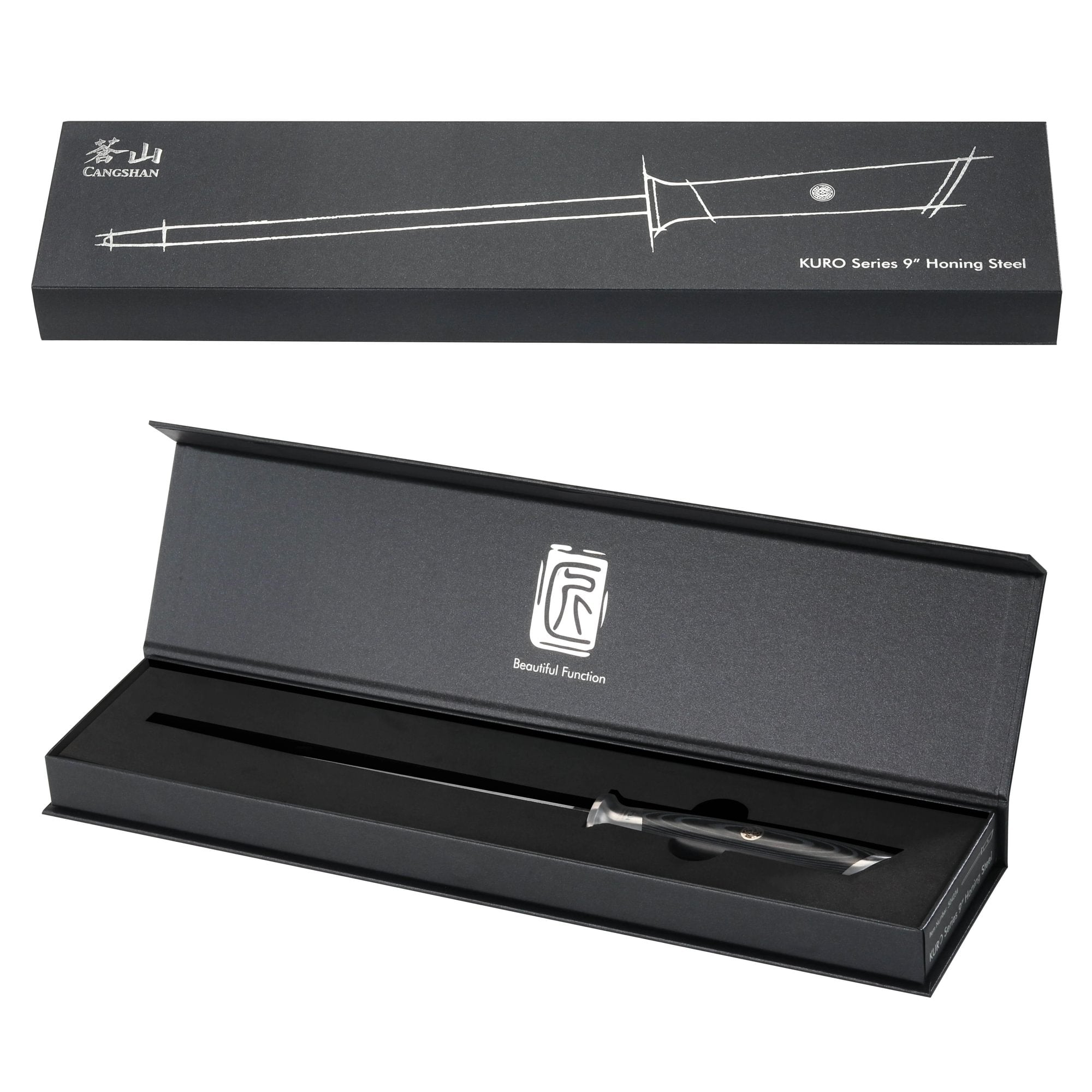 Cangshan 504234 KURO Series 9-Inch Honing Steel