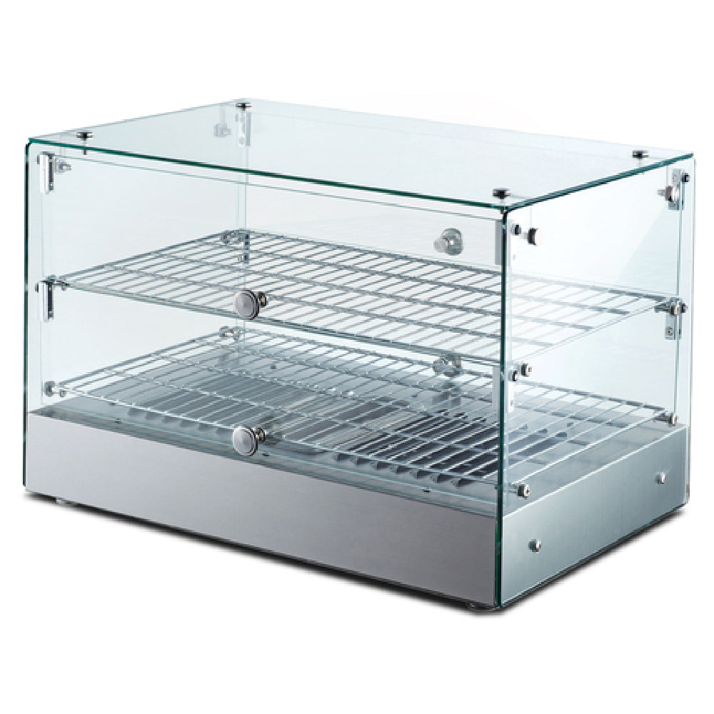 Omcan 41871 22 Inch Countertop Electric Food Warmer with Hinged Glass Doors