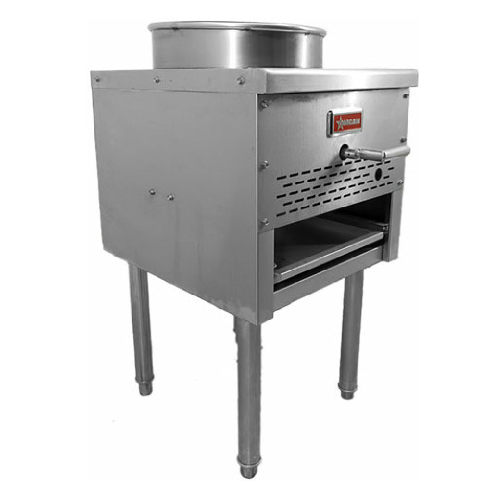 Omcan 47351 17-1/2 Inch Single Bowl Wok Range Gas Jet Burner 95000 BTU