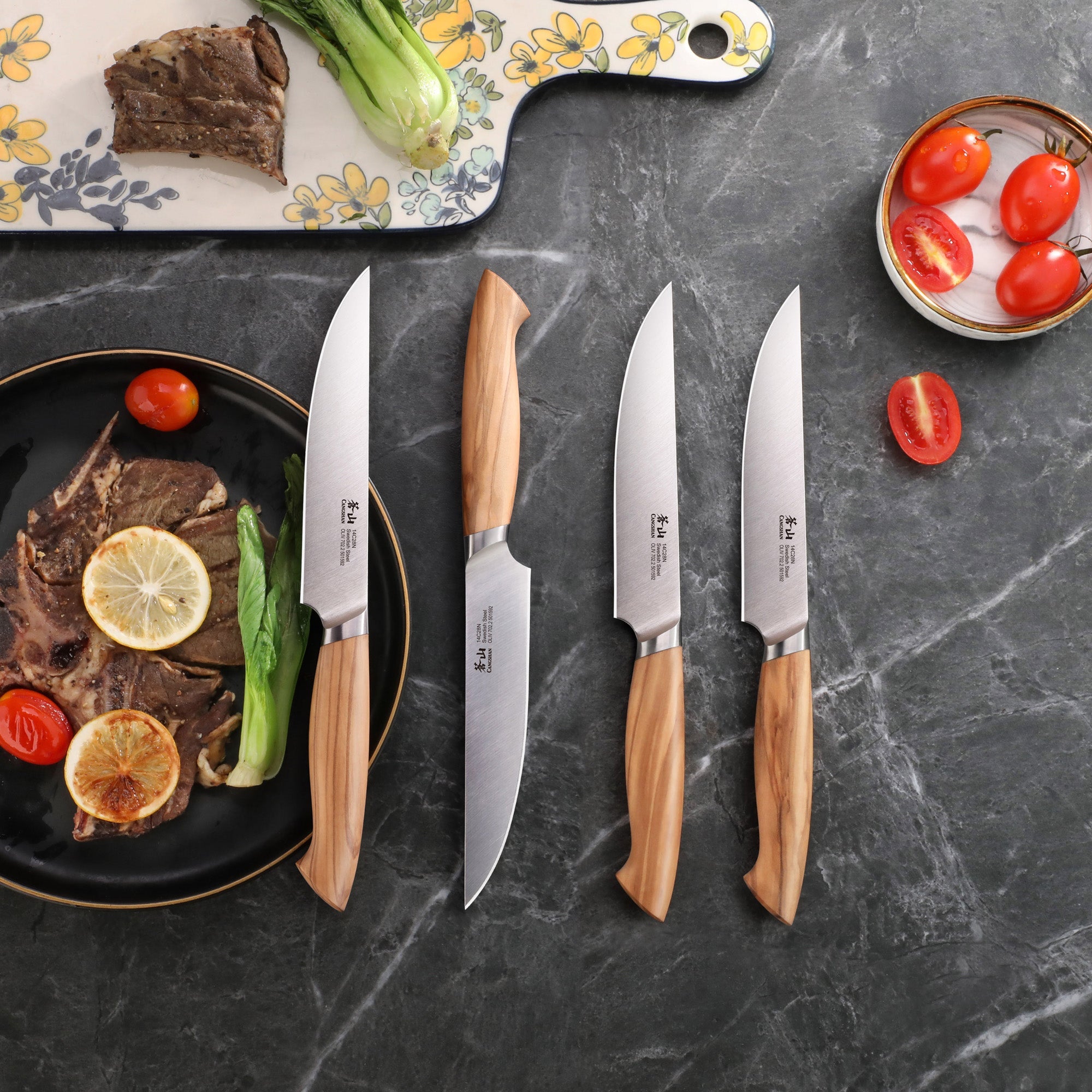 Cangshan 501653 OLIV Series 4-Piece Steak Knife Set