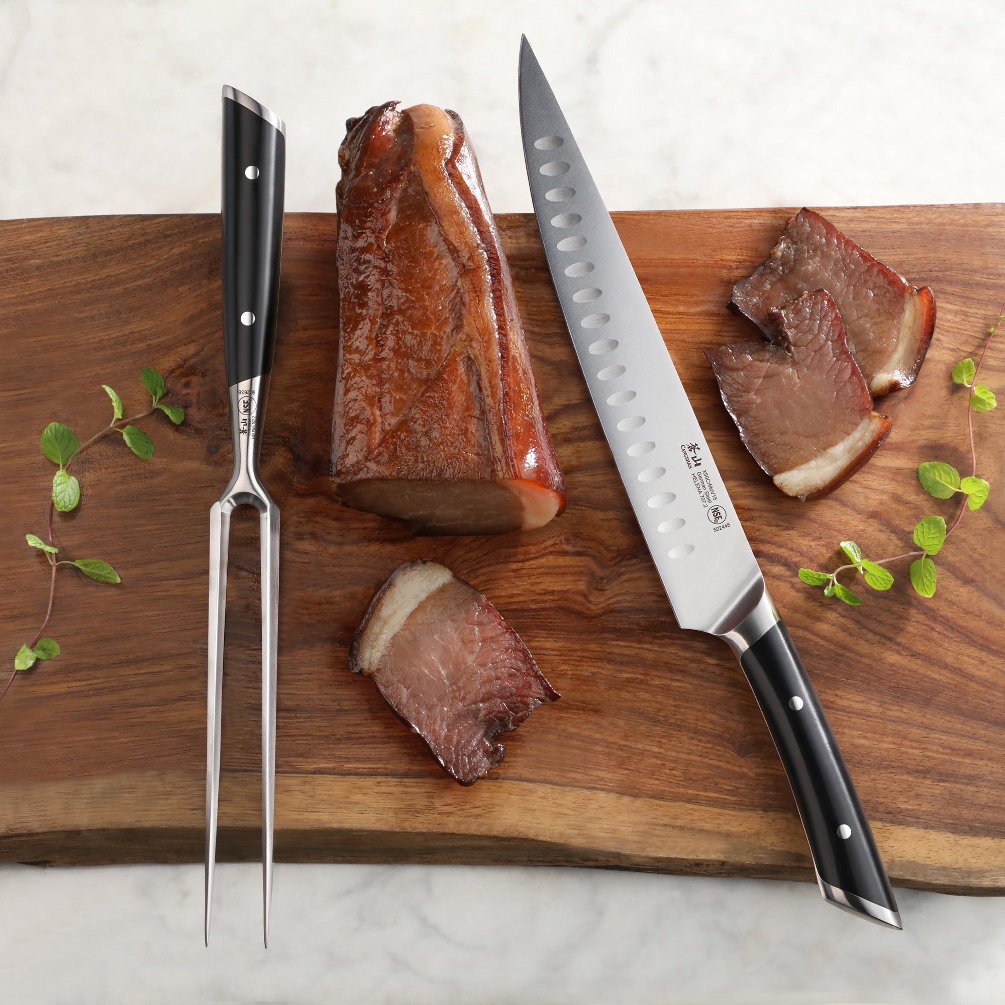 Cangshan 503367 HELENA Series 2-Piece Carving Set - White