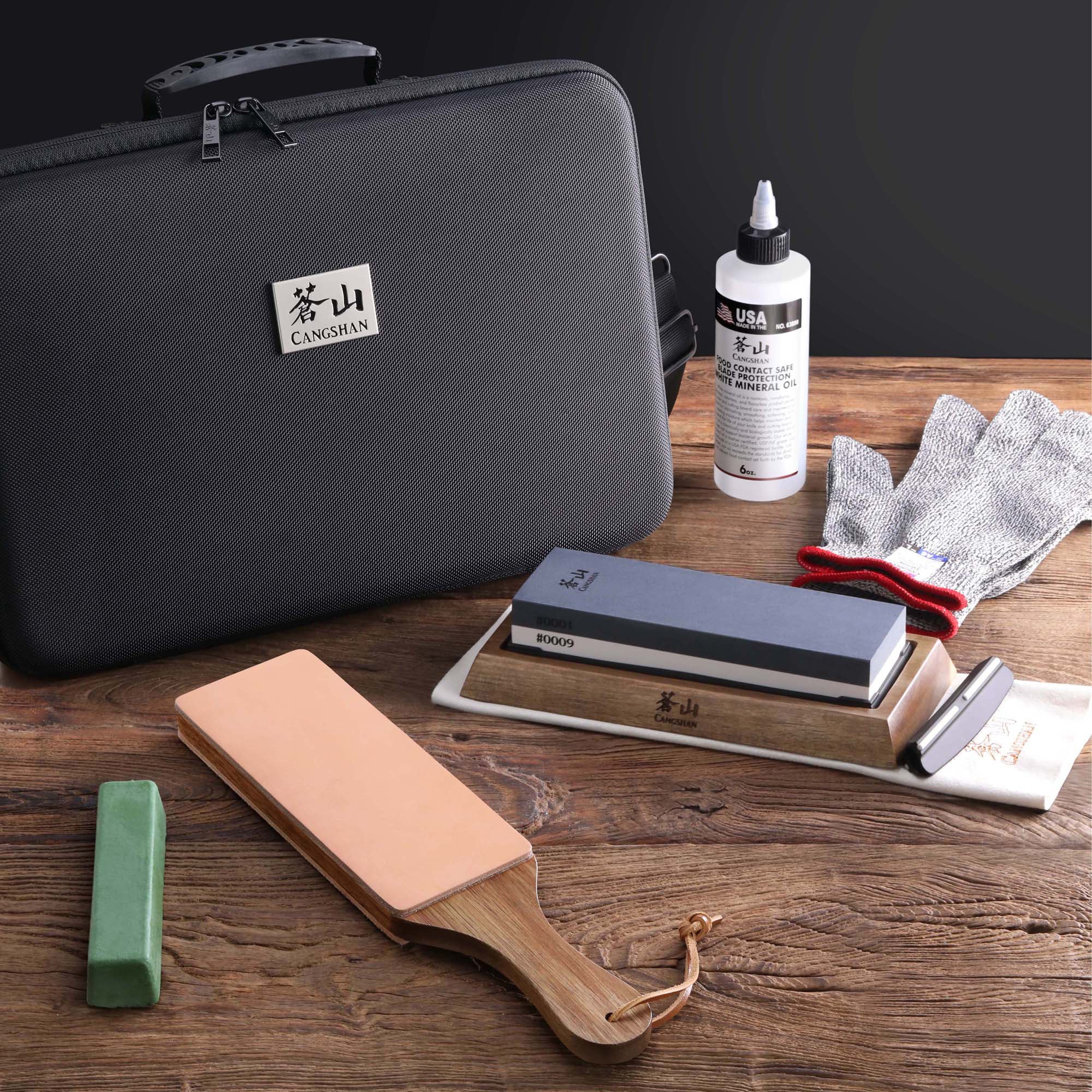 Cangshan 1026757 7-Piece Kitchen Knife Care & Sharpening Kit