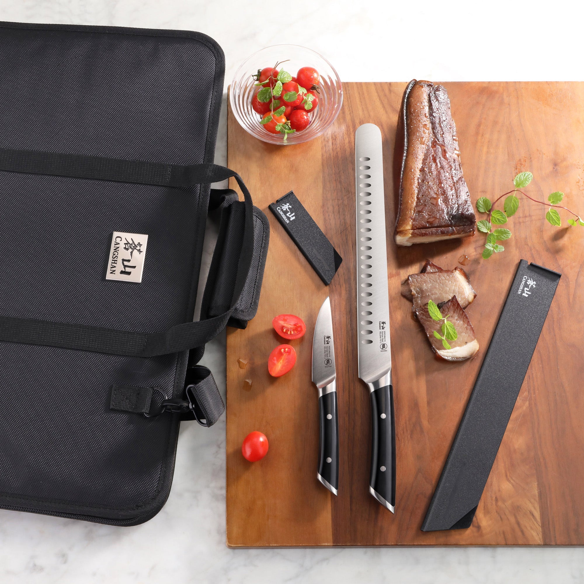 Cangshan 503435 HELENA Series 9-Piece BBQ Knife Set - White