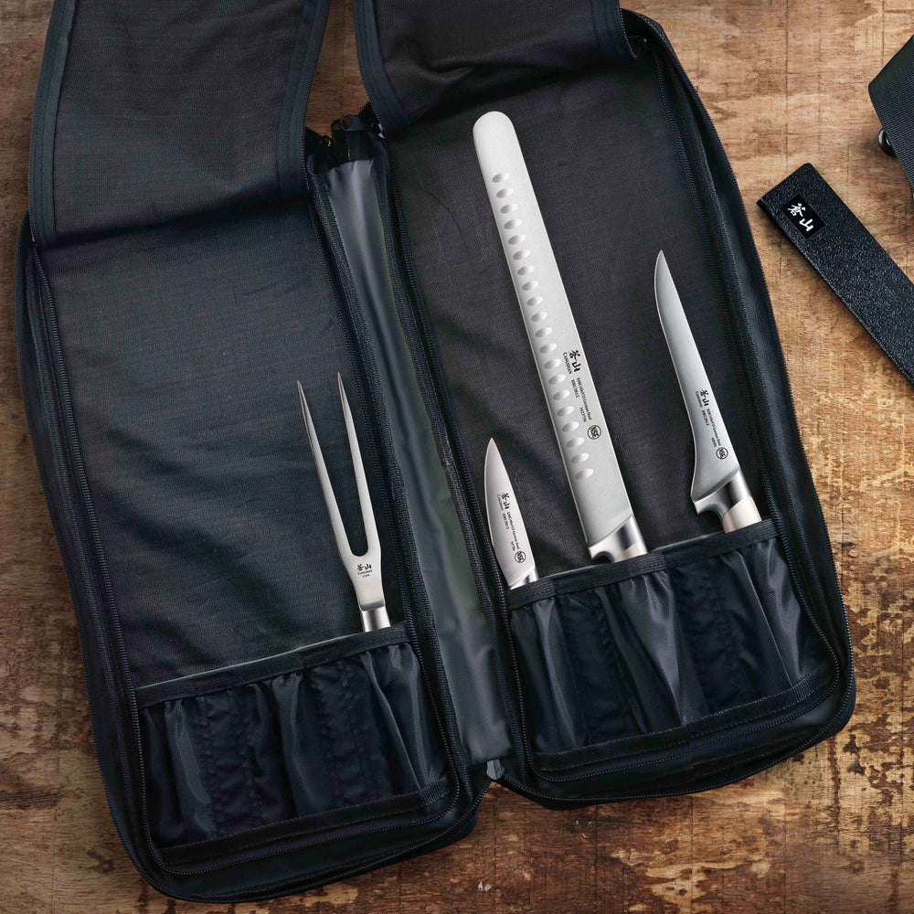 Cangshan 1023770 7-Piece Cut-Resistant Nylon Cutlery Knife Bag with Strap