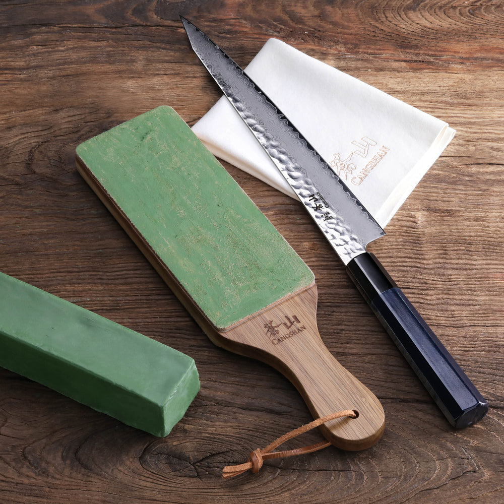 Cangshan 1026627 2-Sided Leather Paddle Strop
