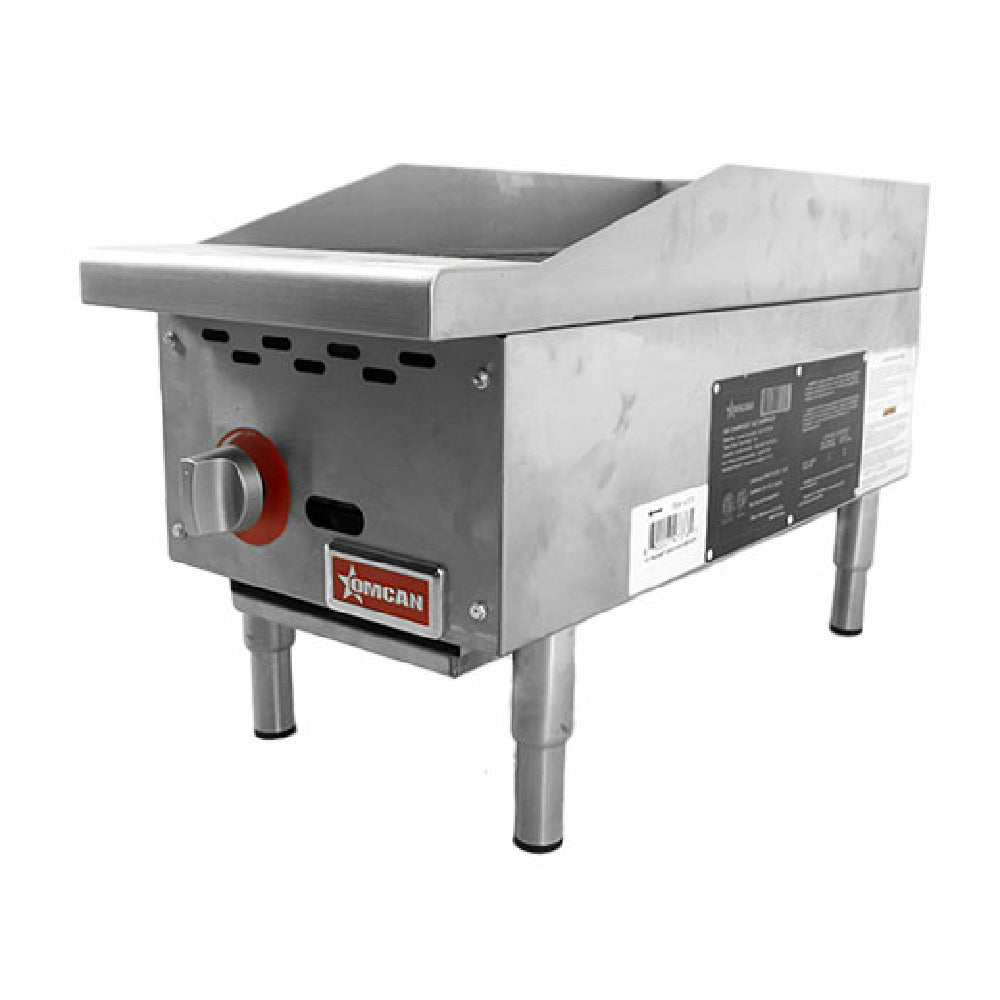 Omcan 47376 12 Inch Cast Iron Grill Charbroiler Gas Stainless Steel 35,000 BTU