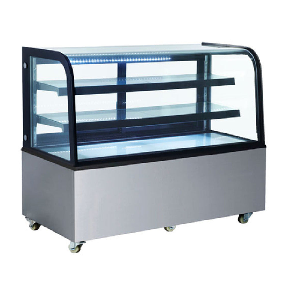 Omcan 47104 60 Inch Non-Refrigerated Bakery Display Case with Interior Lighting
