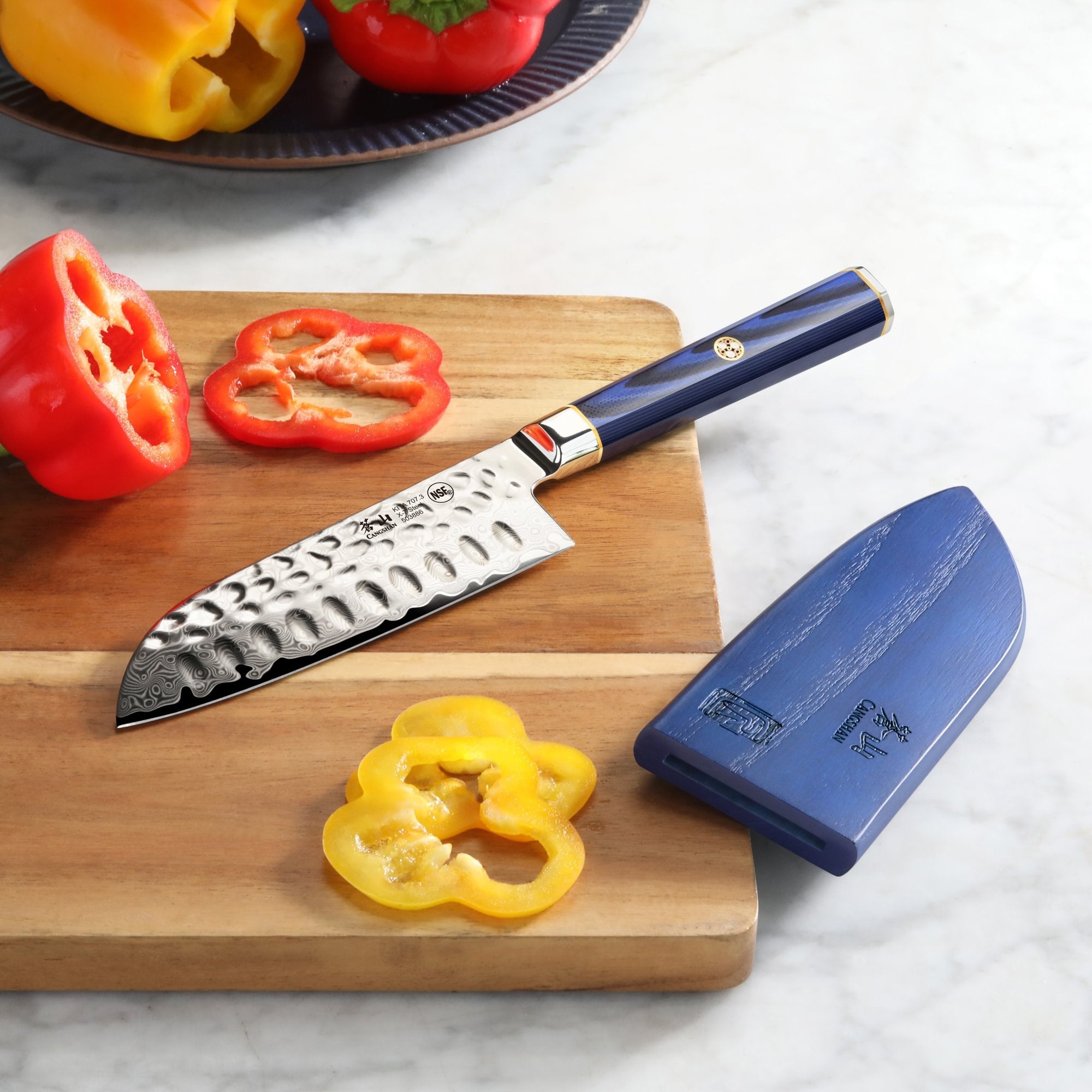 Cangshan 503886 KITA Series Santoku Knife with Sheath - 5-Inch