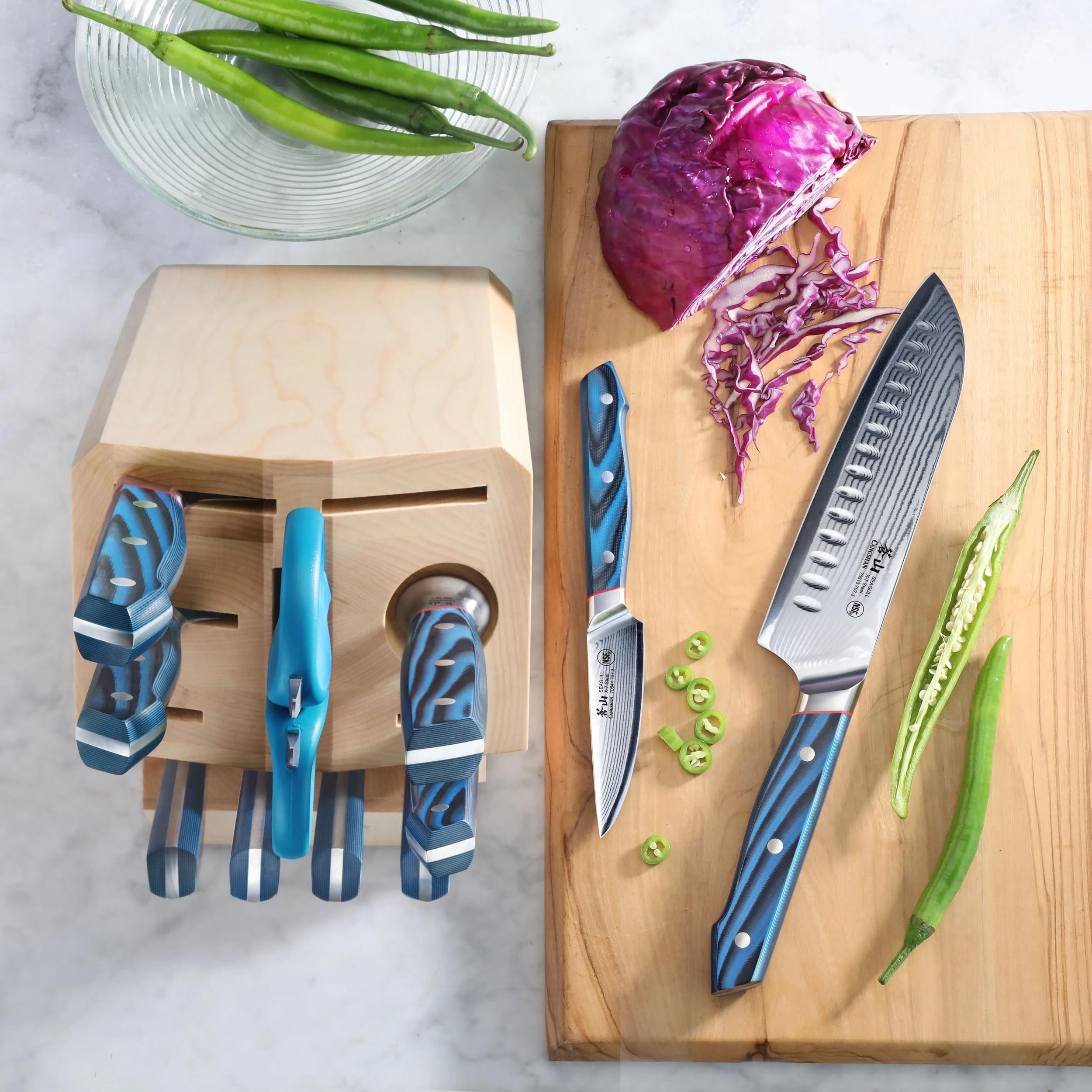 Cangshan 503916 SEAGULL Series 12-Piece Knife Block Set