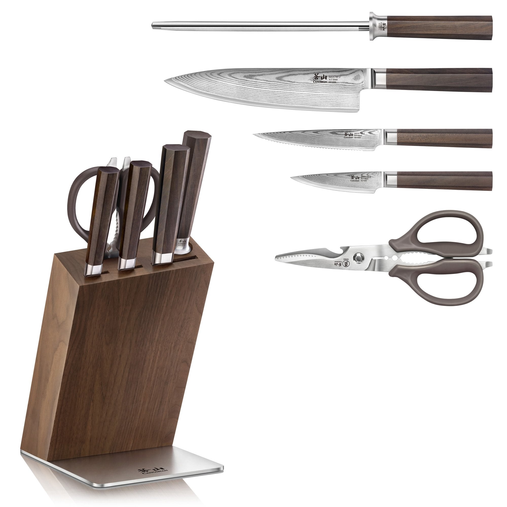 Cangshan 503527 MAYA Series 6-Piece Knife Block Set