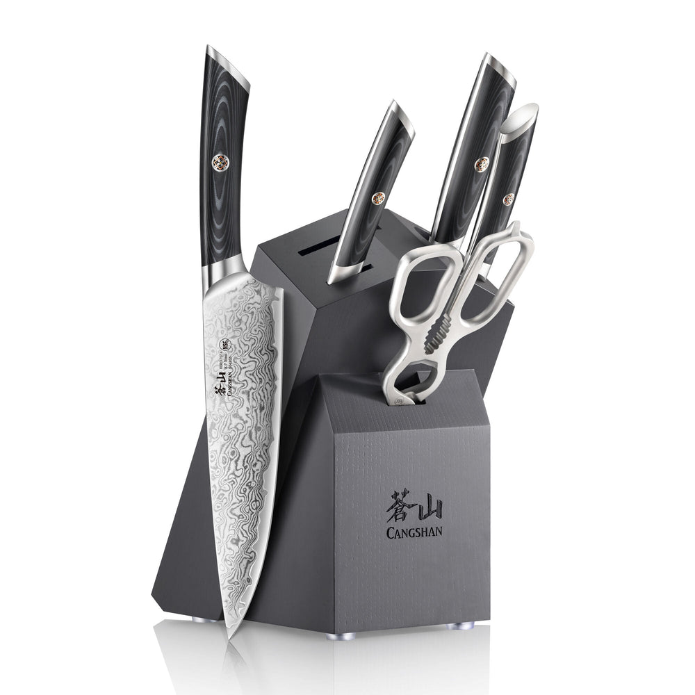 Cangshan 504333 KURO Series 6-Piece Knife Block Set