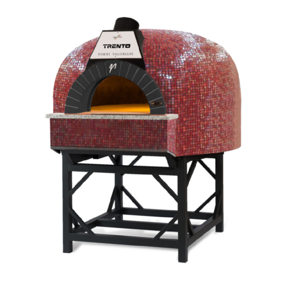 Omcan 48127 61 Inch Hybrid Wood and Gas Fired Pizza Oven 22000 BTU
