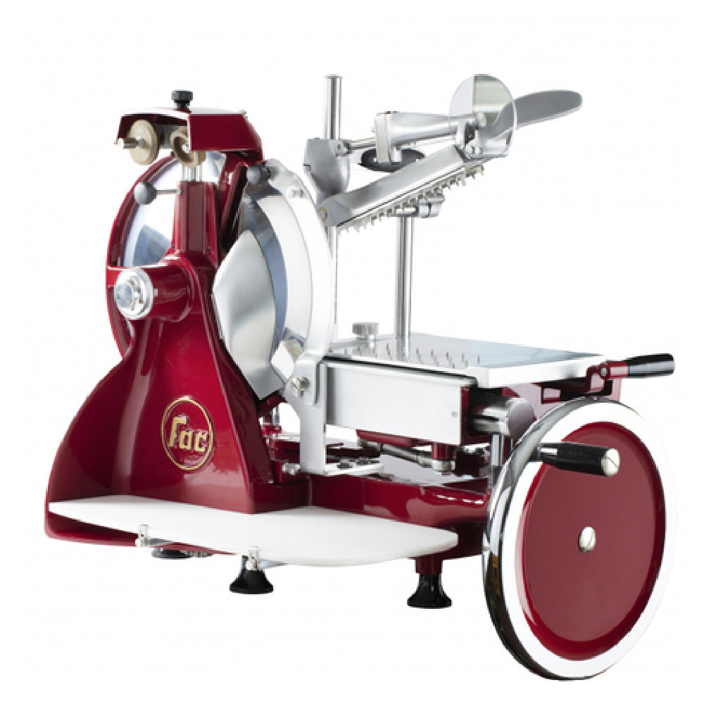 Omcan 46131 12 Inch Diameter Blade Manual Food Slicer with Standard Flower Flywheel
