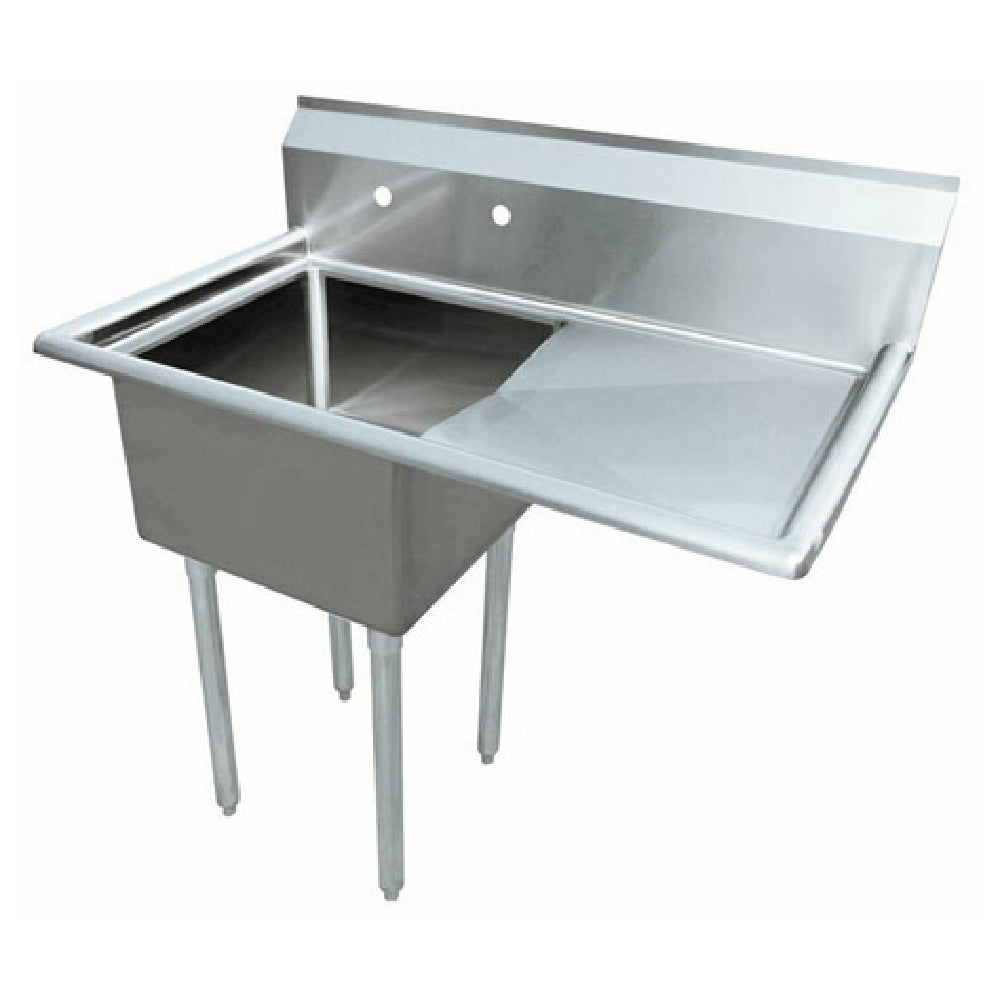 Omcan 43784 24 Inch Pot Sink with Right Drainboard and Stainless Steel