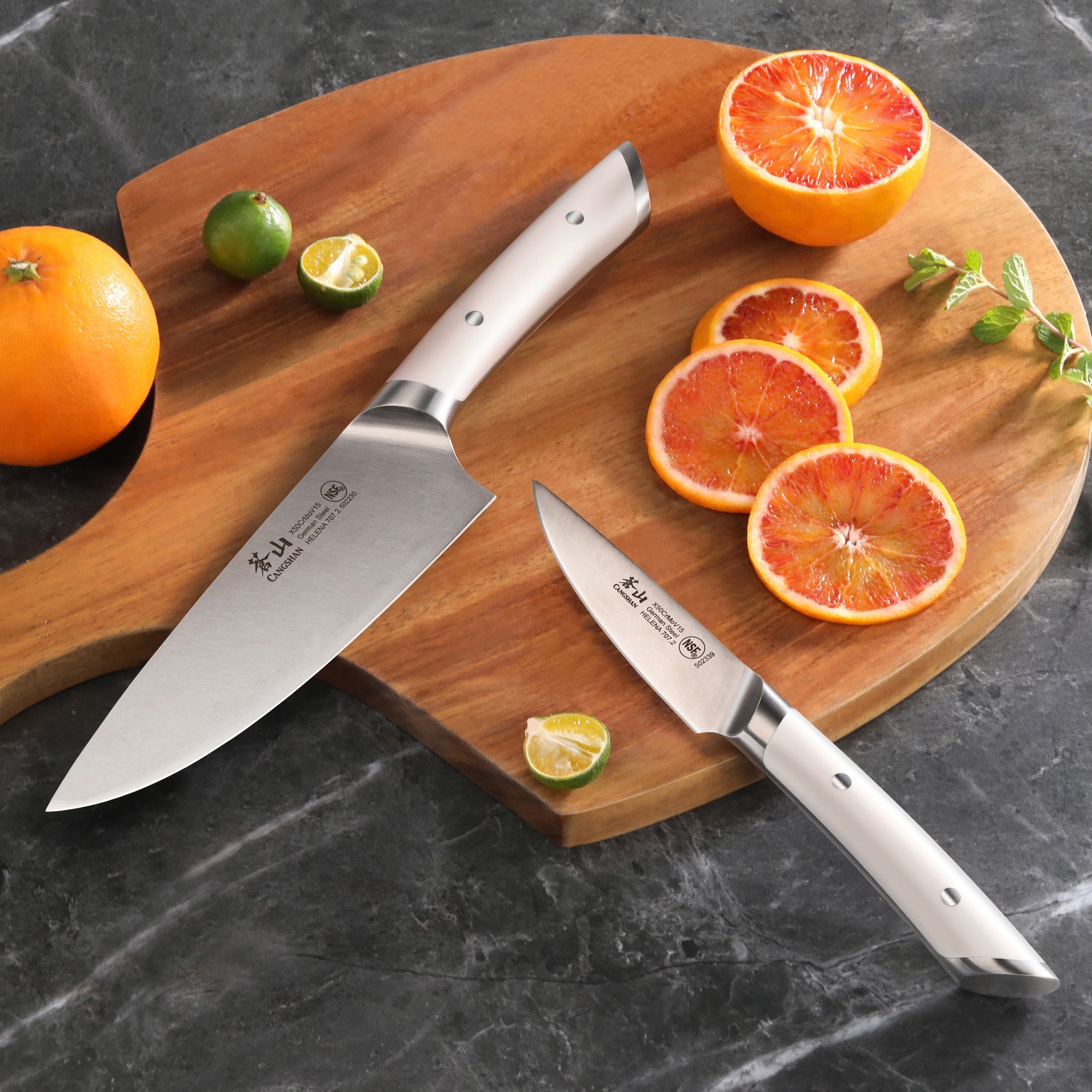 Cangshan 503206 HELENA Series 3-Piece Starter Knife Set - 3-Piece / Black
