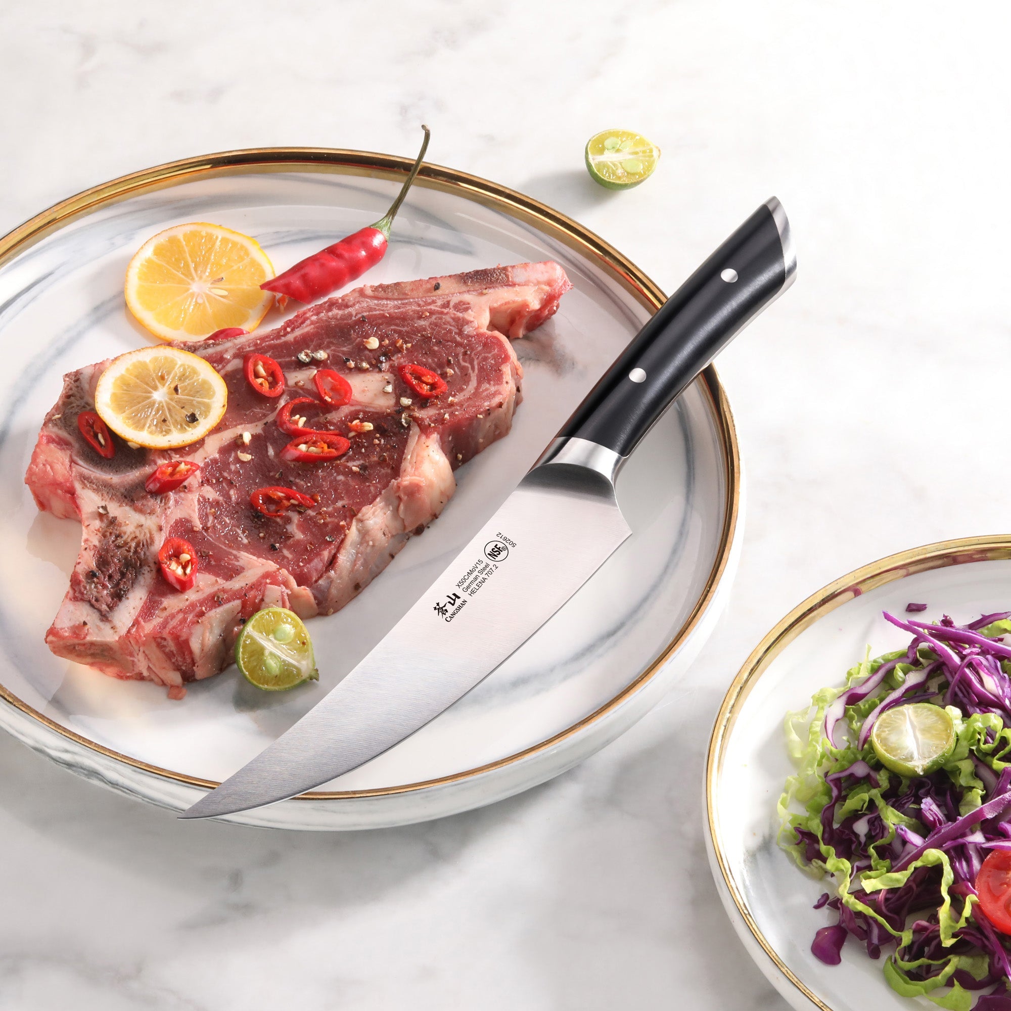 Cangshan 502612 HELENA Series 6-Inch Boning Knife - Black
