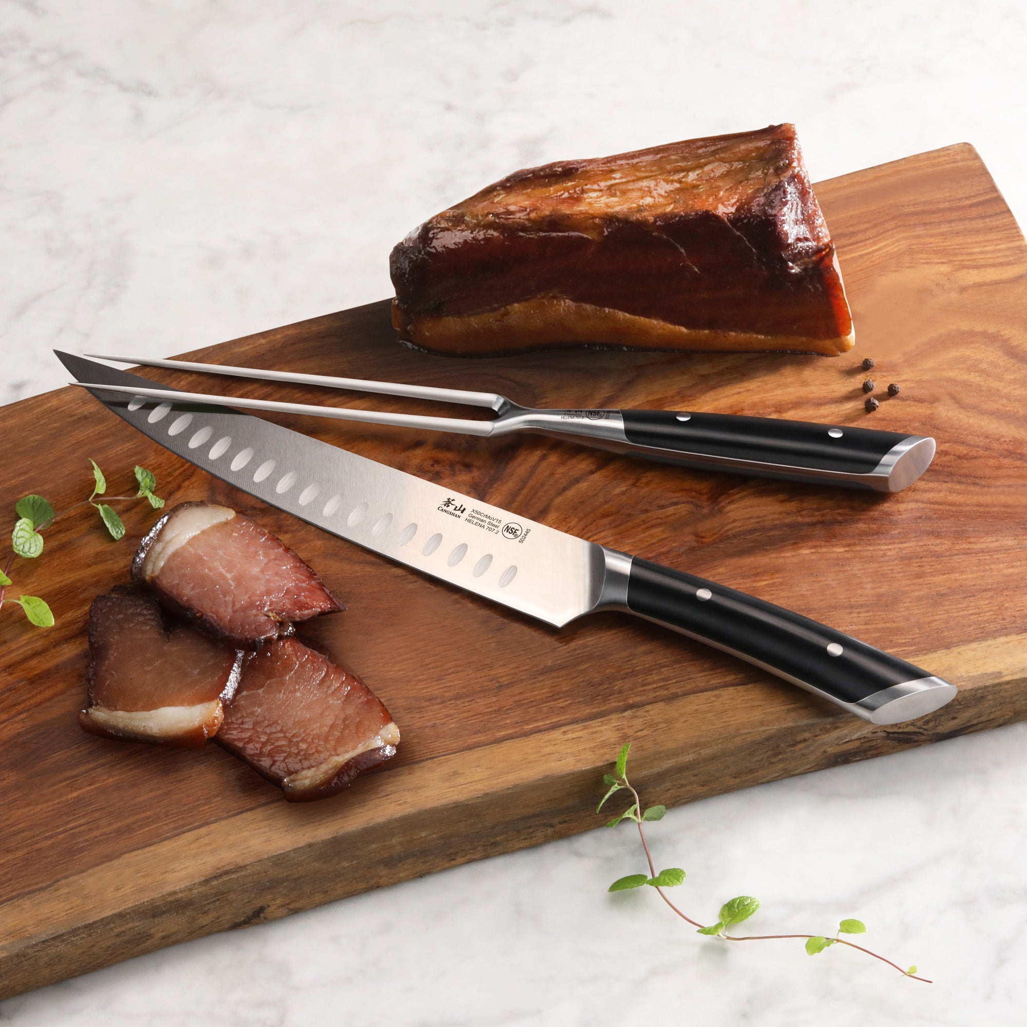 Cangshan 503183 HELENA Series 2-Piece Carving Set - Black