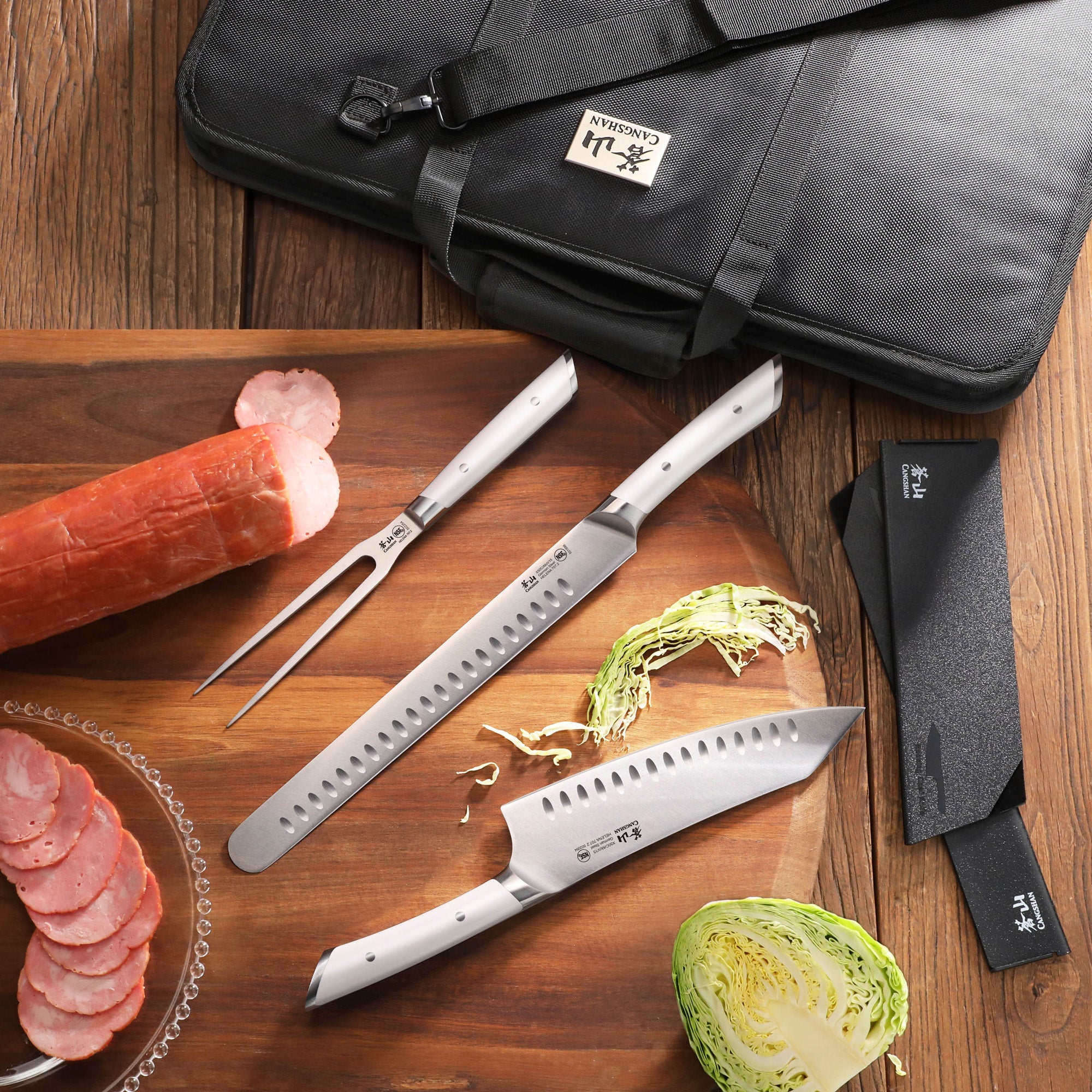 Cangshan 503251 HELENA Series 9-Piece BBQ Knife Set - Black