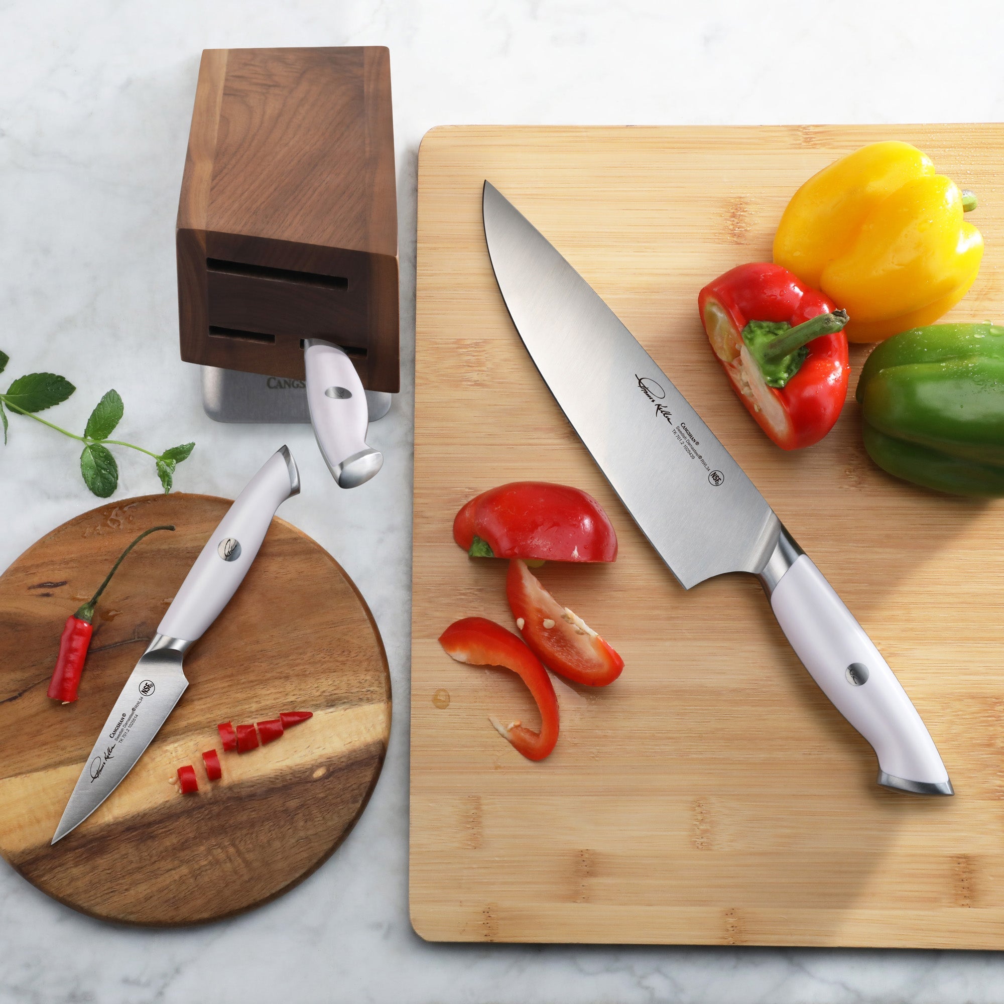 Cangshan 1027334 TKSC 4-Piece Knife Block Set - Black