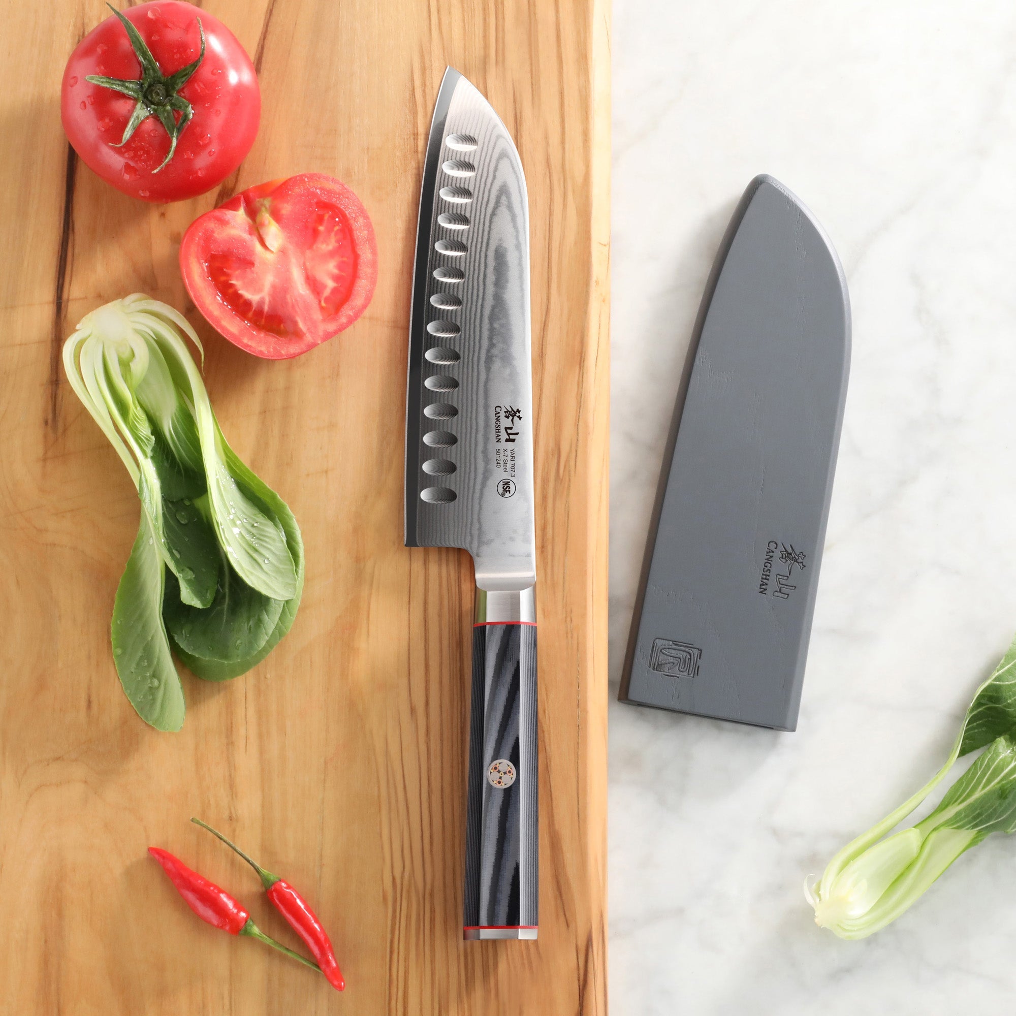 Cangshan 501240 YARI Series 7-Inch Santoku Knife