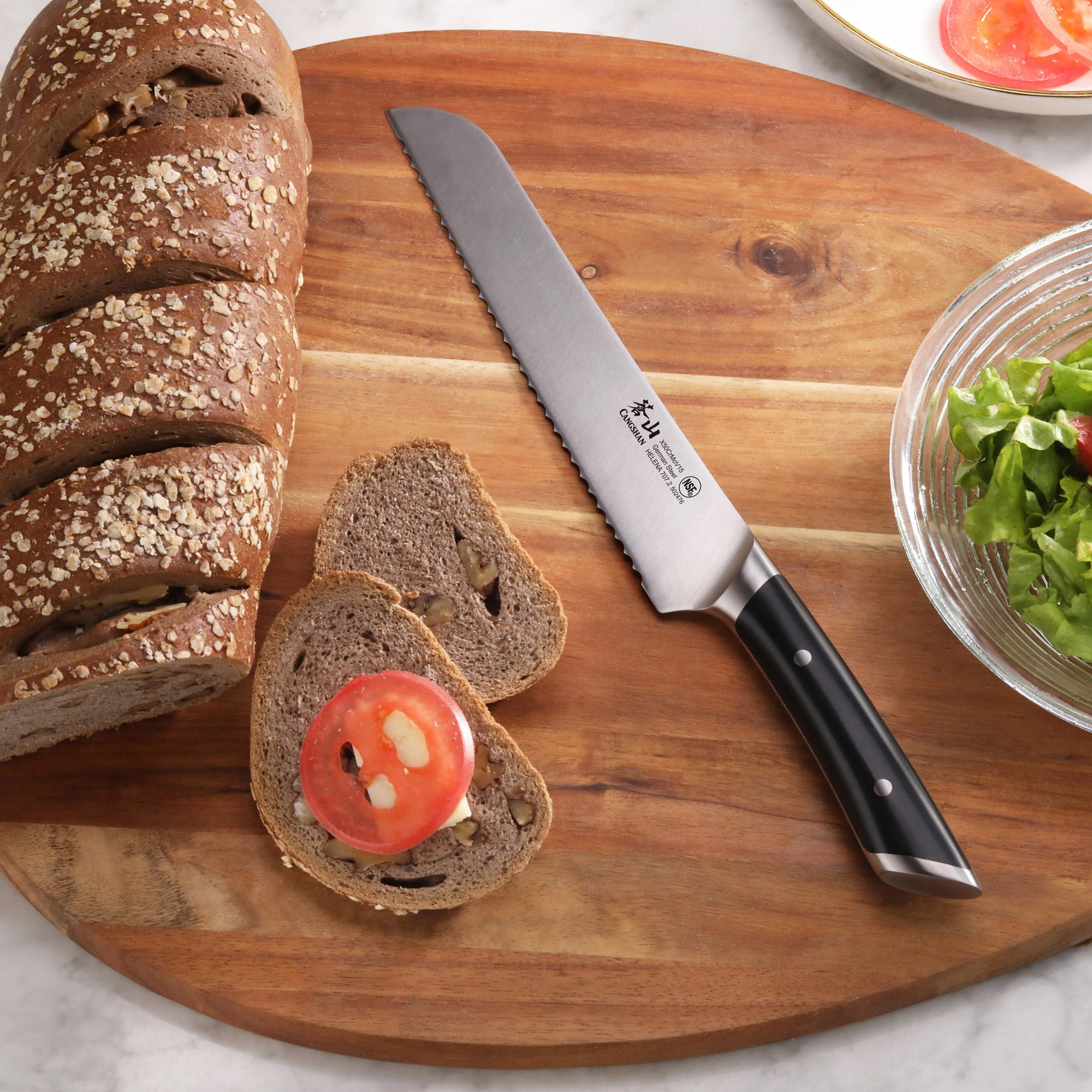 Cangshan 502100 HELENA Series 8-Inch Bread Knife - White