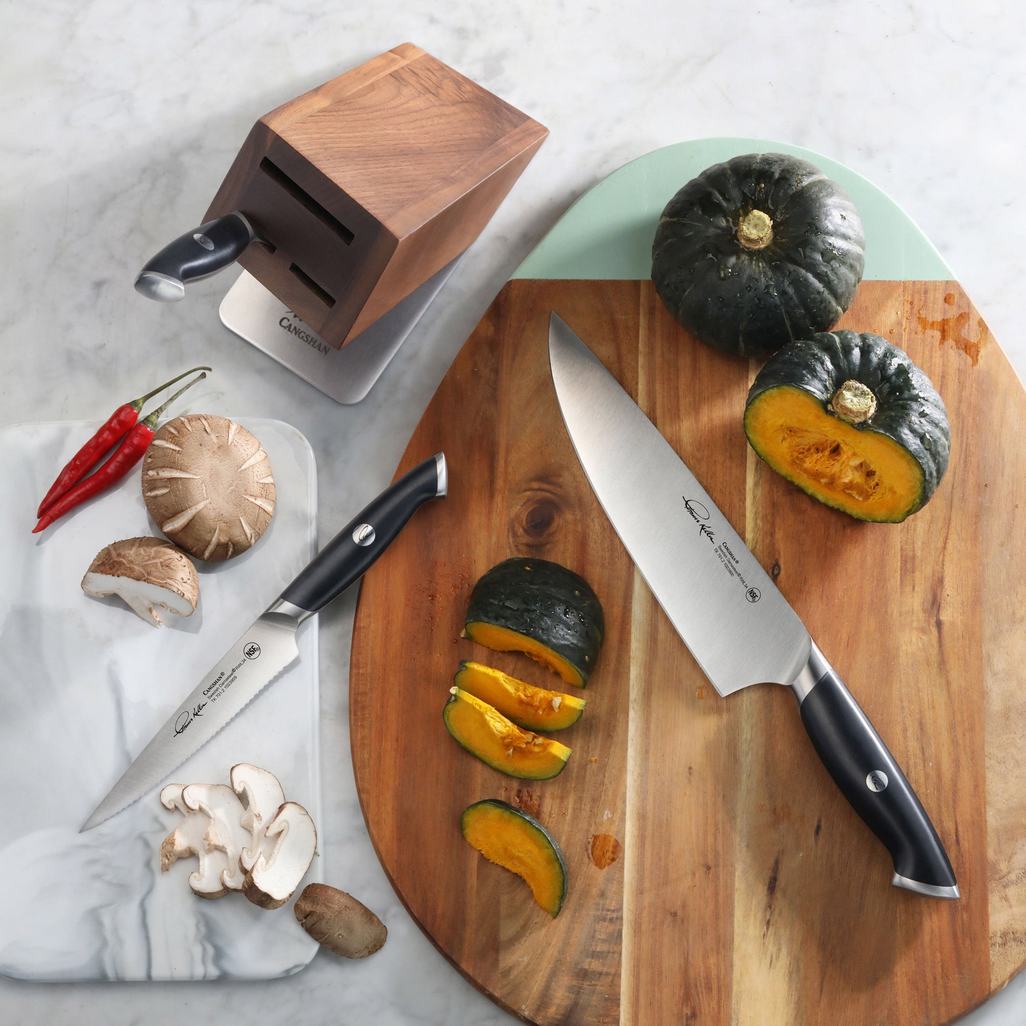 Cangshan 1027334 TKSC 4-Piece Knife Block Set - Black