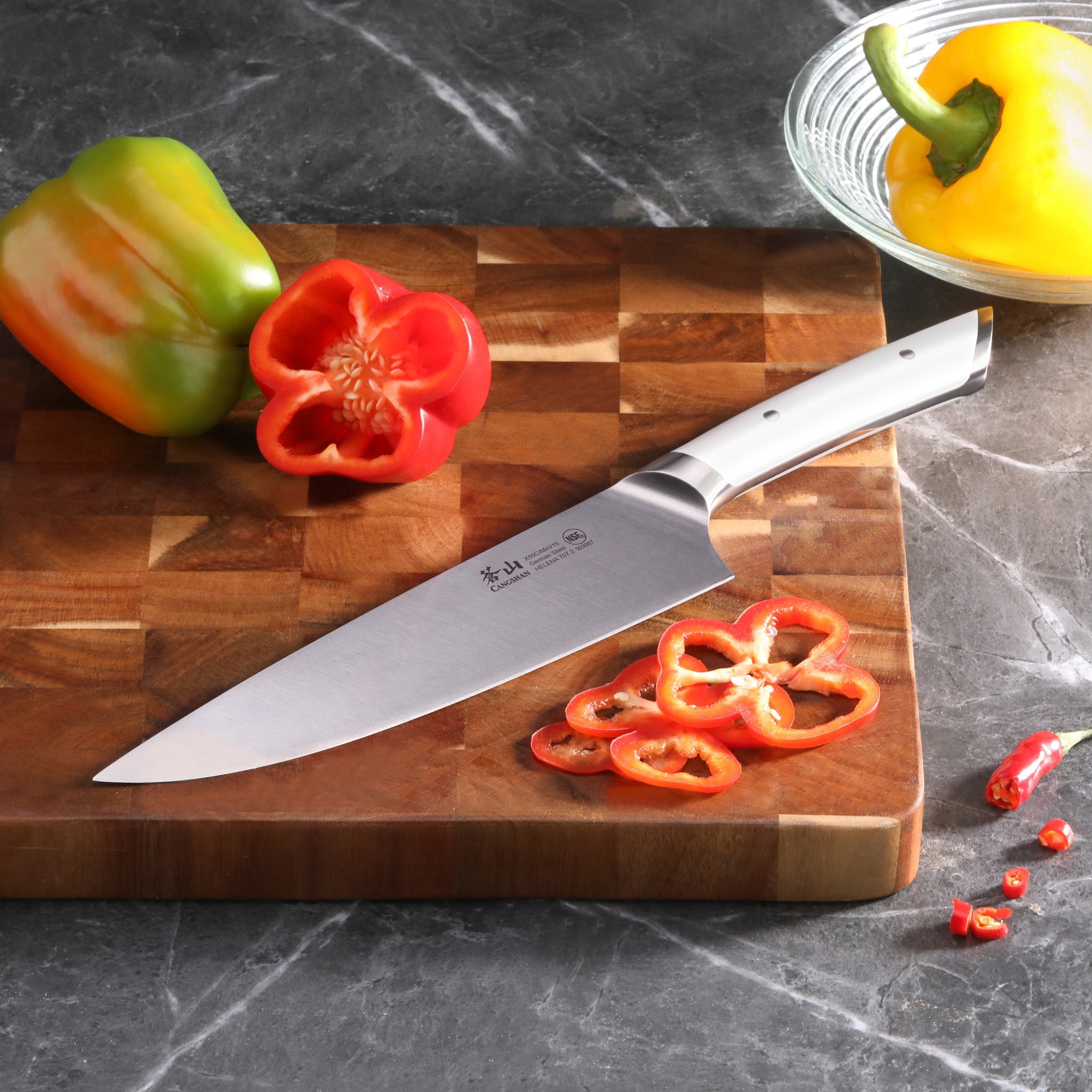 Cangshan 502452 HELENA Series 8-Inch Chef's Knife - 8-Inch / Black