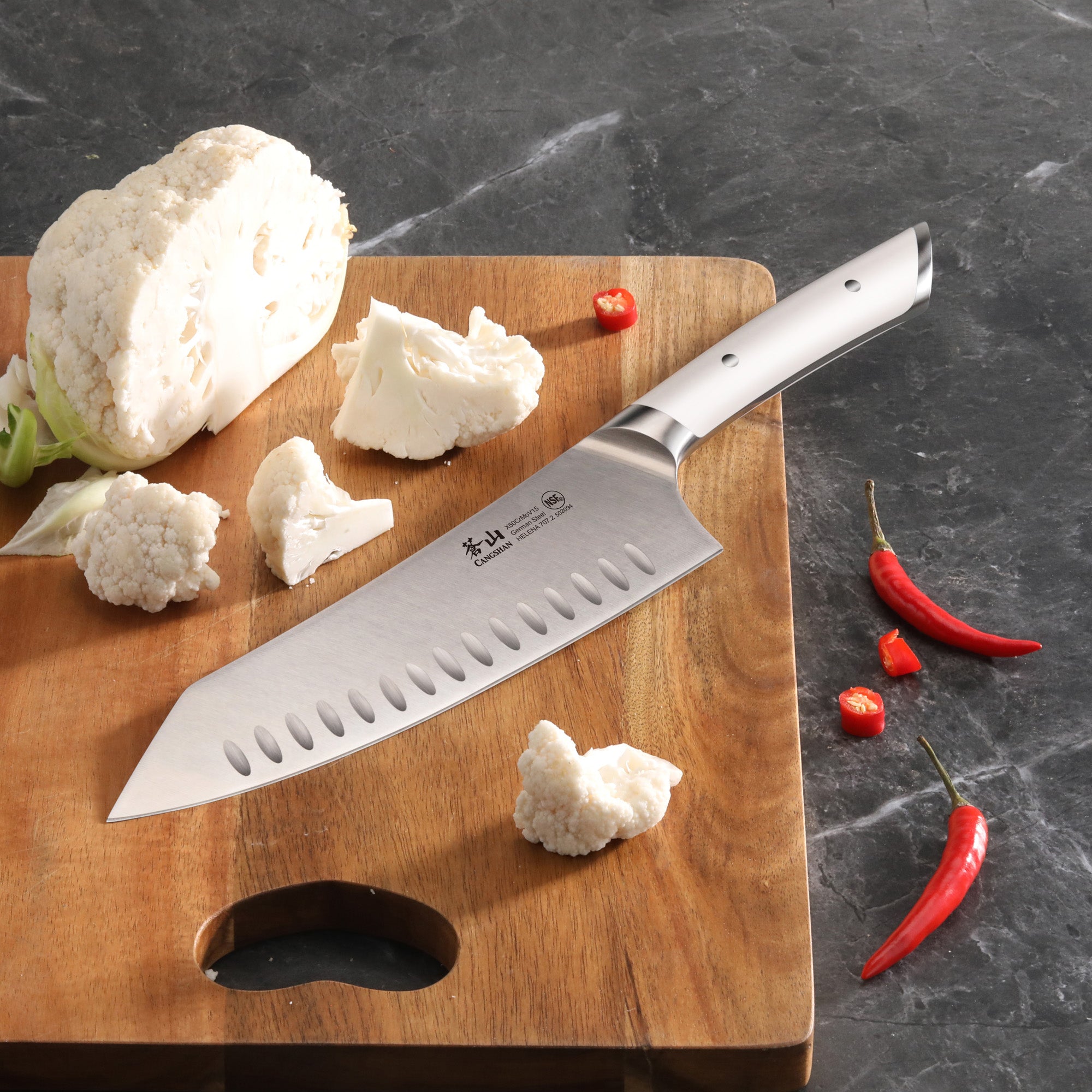 Cangshan 502469 HELENA Series 8-Inch Rocking Chef’s Knife - 8-Inch Rocking / Black