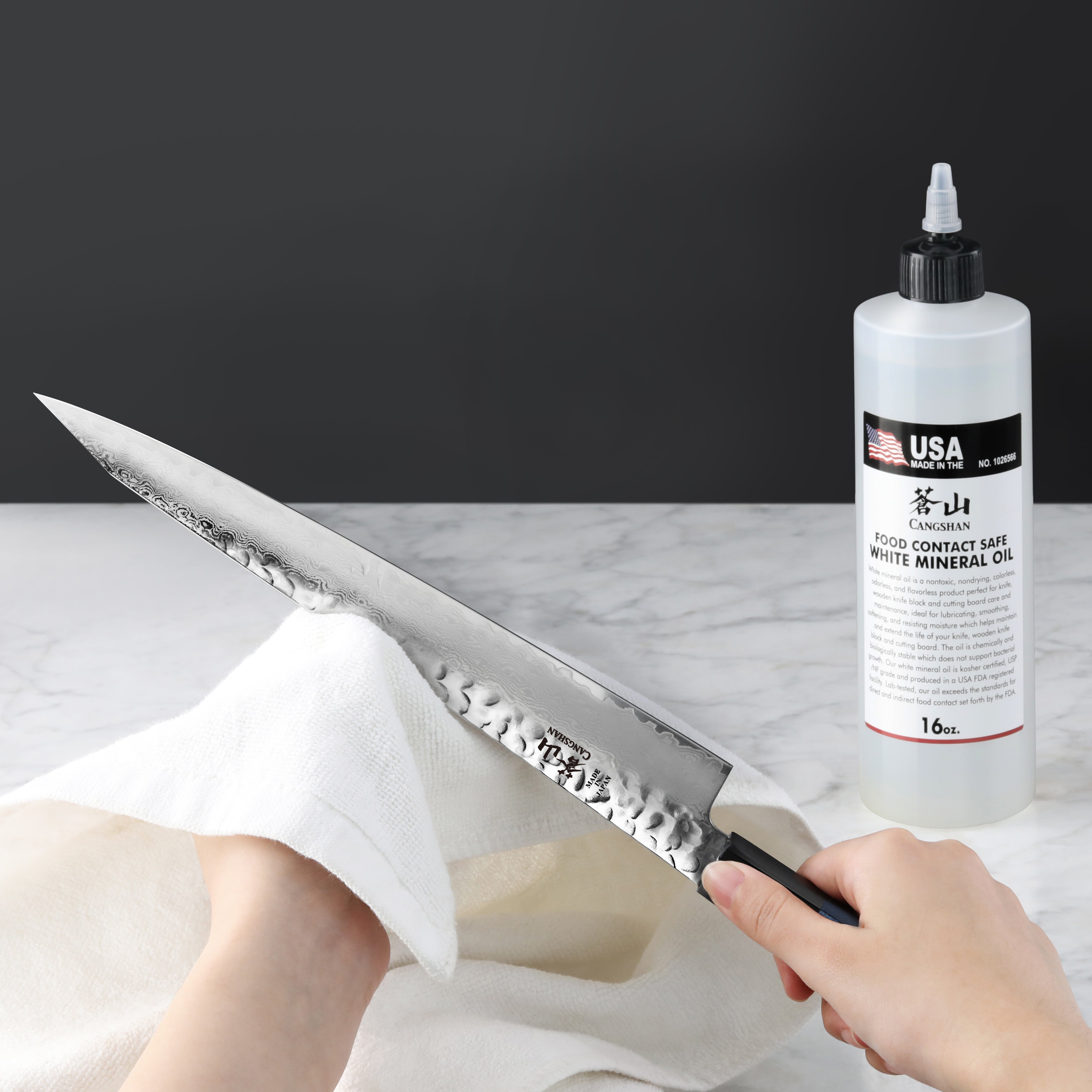 Cangshan 1026566 White Mineral Oil for Blade Protection