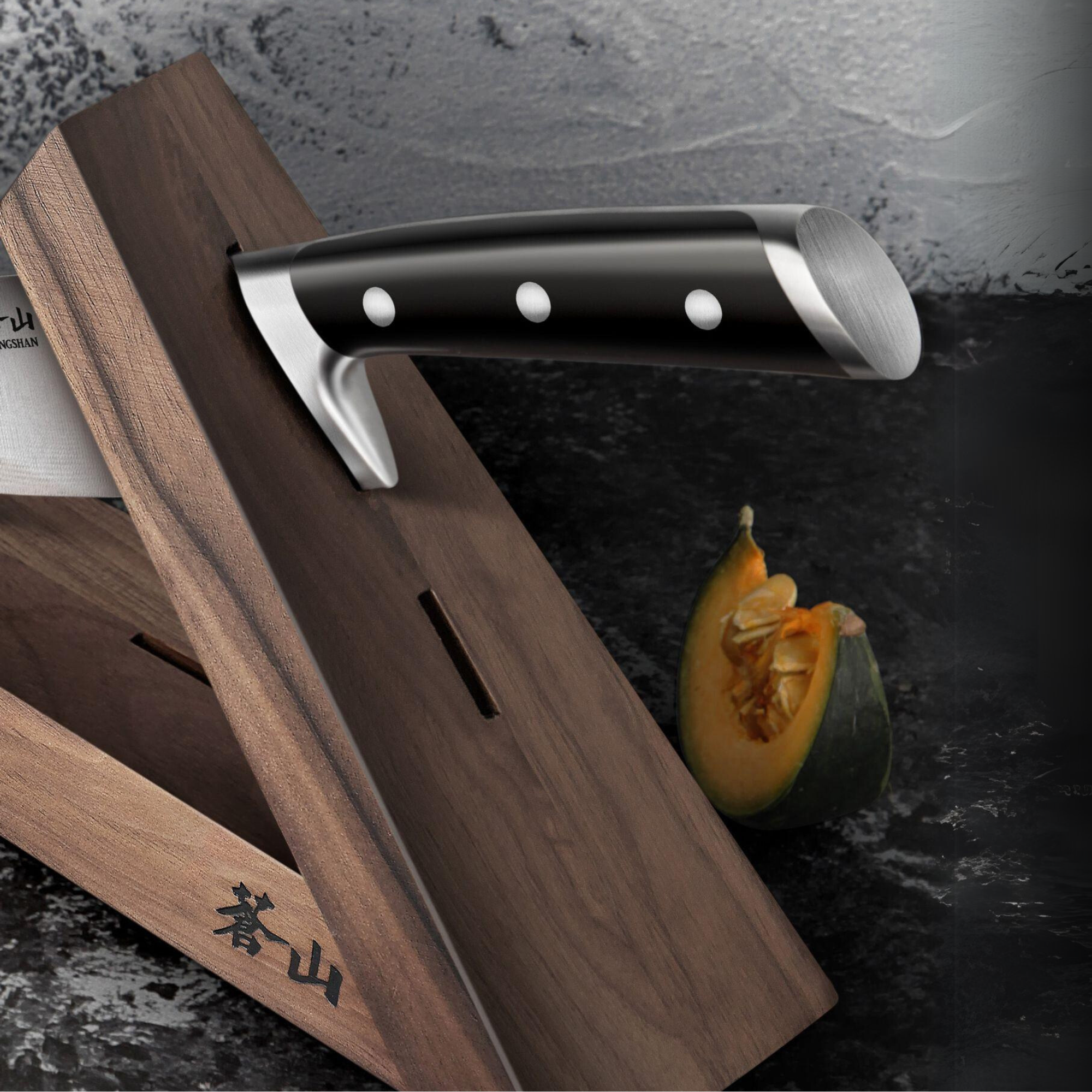Cangshan 1021387 TAI Triangle Walnut Wood Knife Block - One Slot