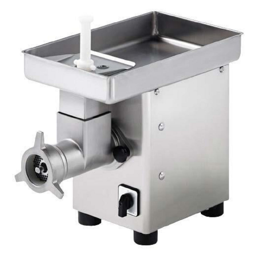 Omcan 46204 12 Inch Electric Meat Grinder Stainless Steel with 10L Tray