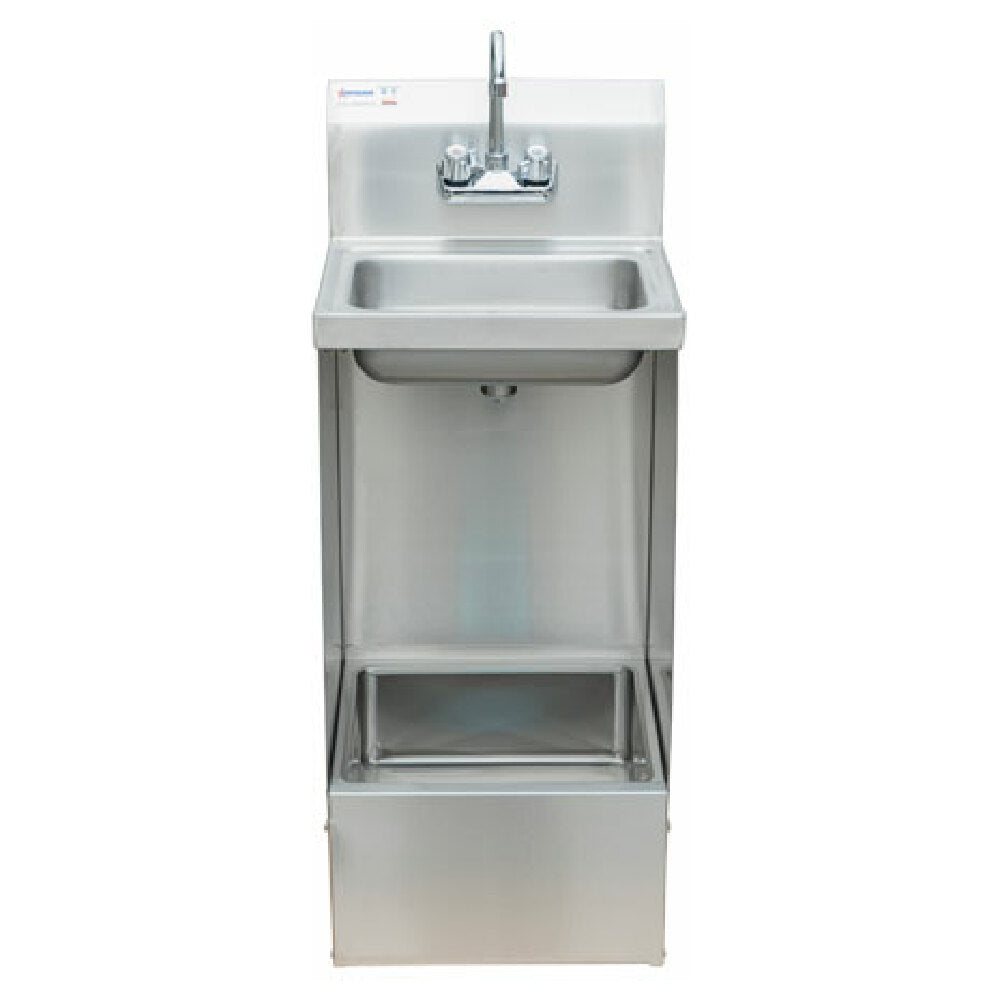 Omcan 47246 17 Inch Hand Sink with Floor Mop Sink Stainless Steel