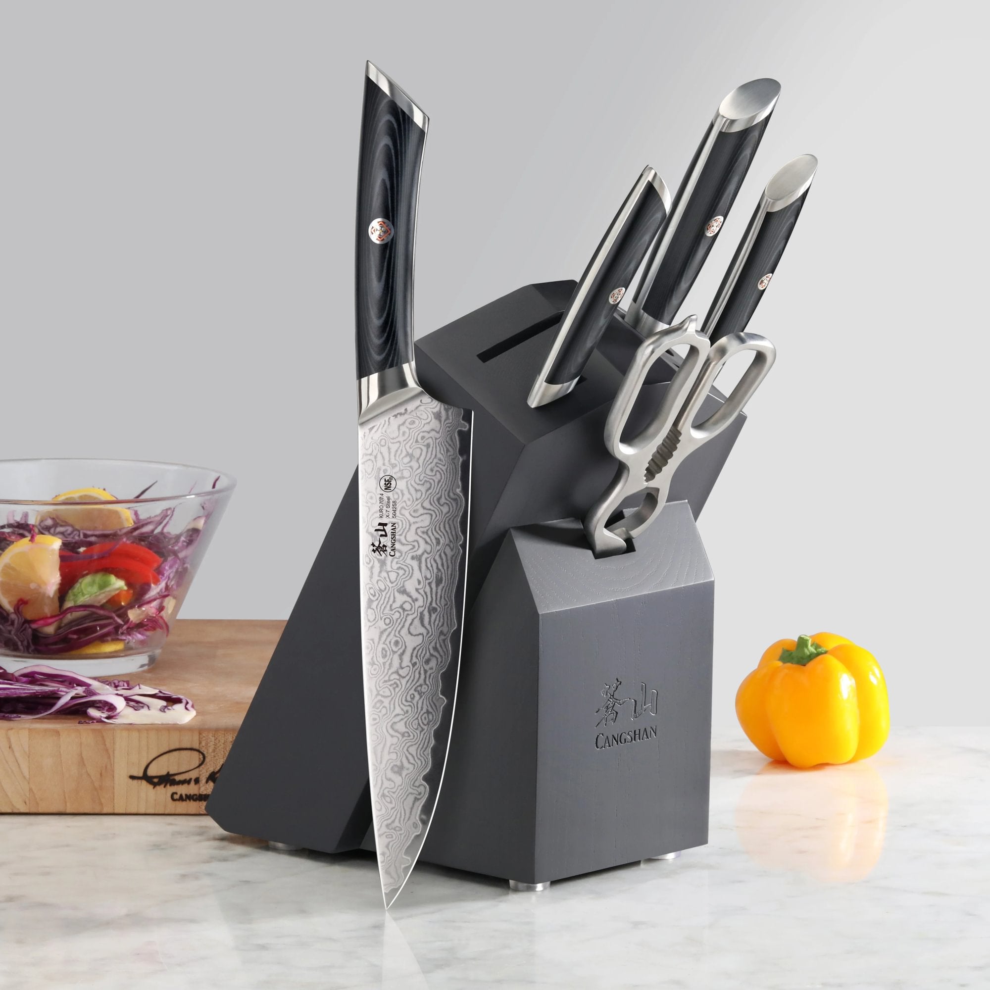Cangshan 504333 KURO Series 6-Piece Knife Block Set
