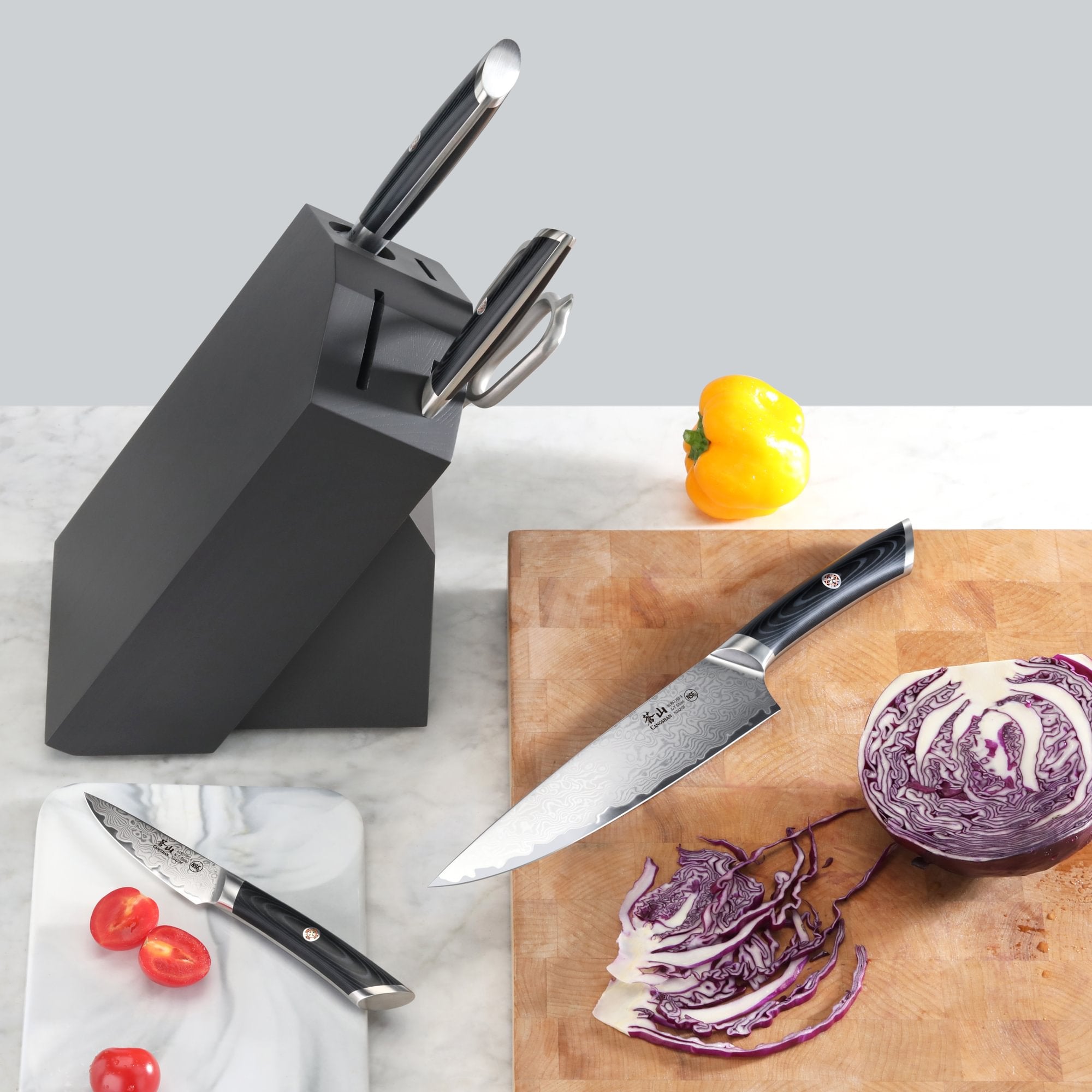 Cangshan 504333 KURO Series 6-Piece Knife Block Set
