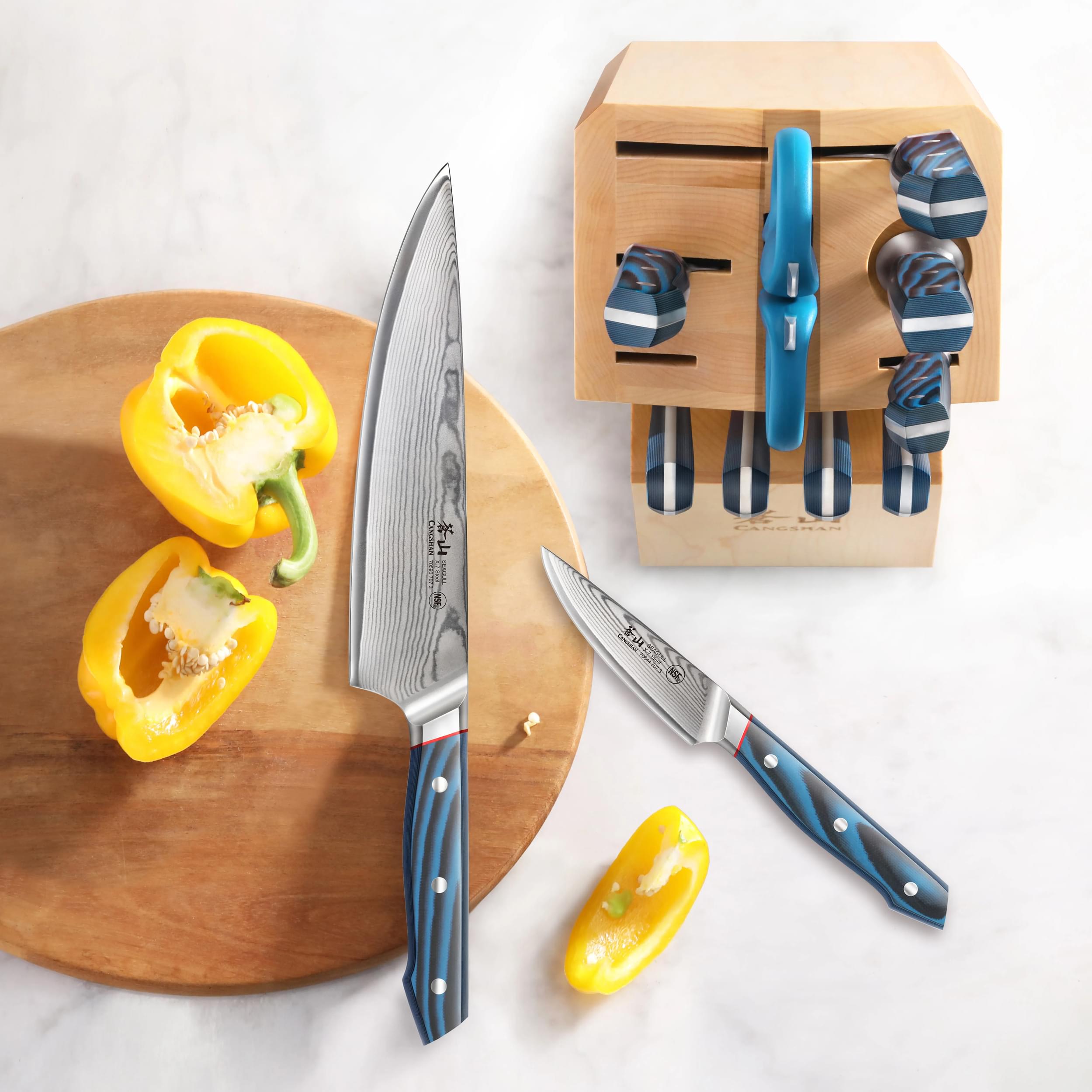 Cangshan 503916 SEAGULL Series 12-Piece Knife Block Set