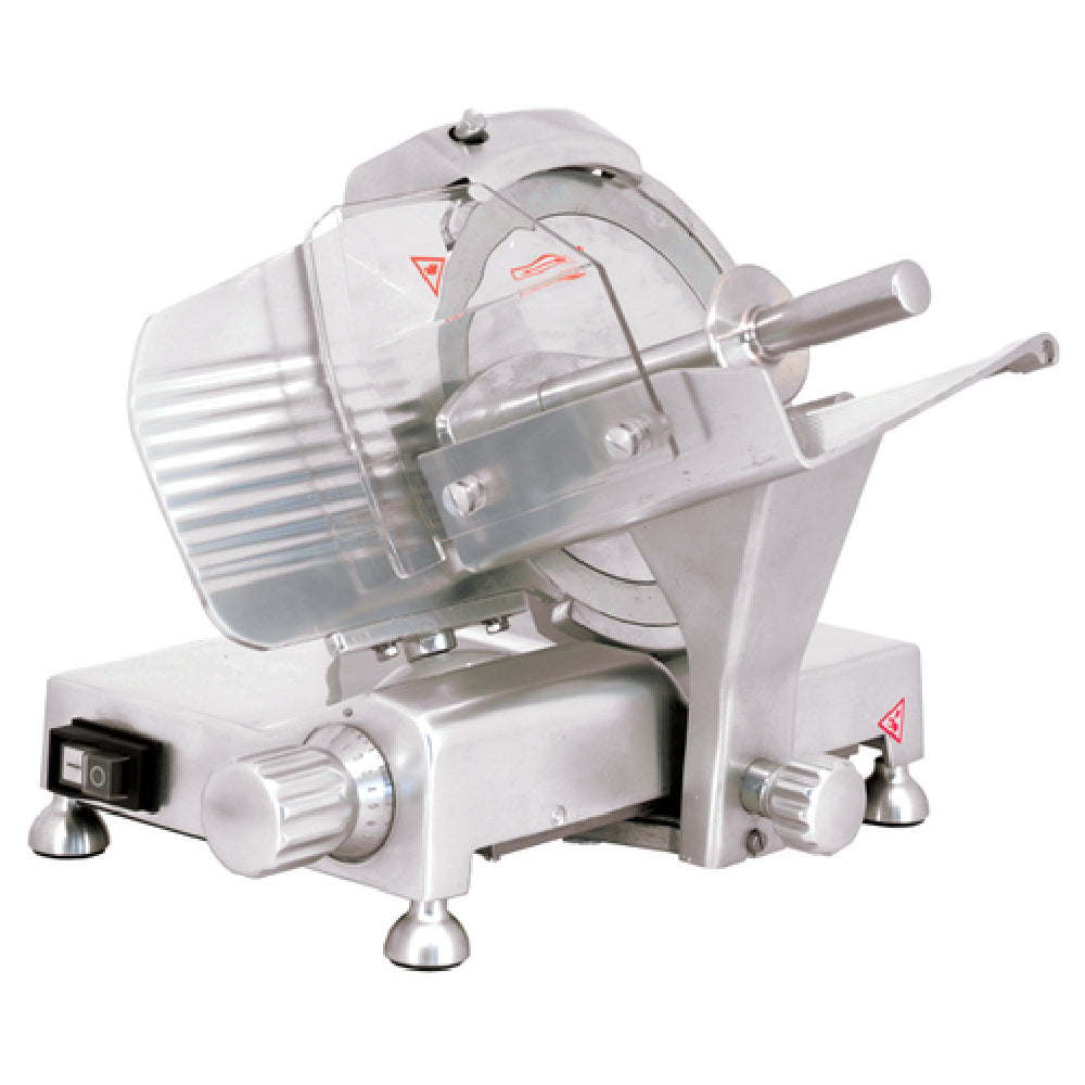 Omcan 41710 19 Inch Meat Slicer Manual Gravity Feed Stainless Steel