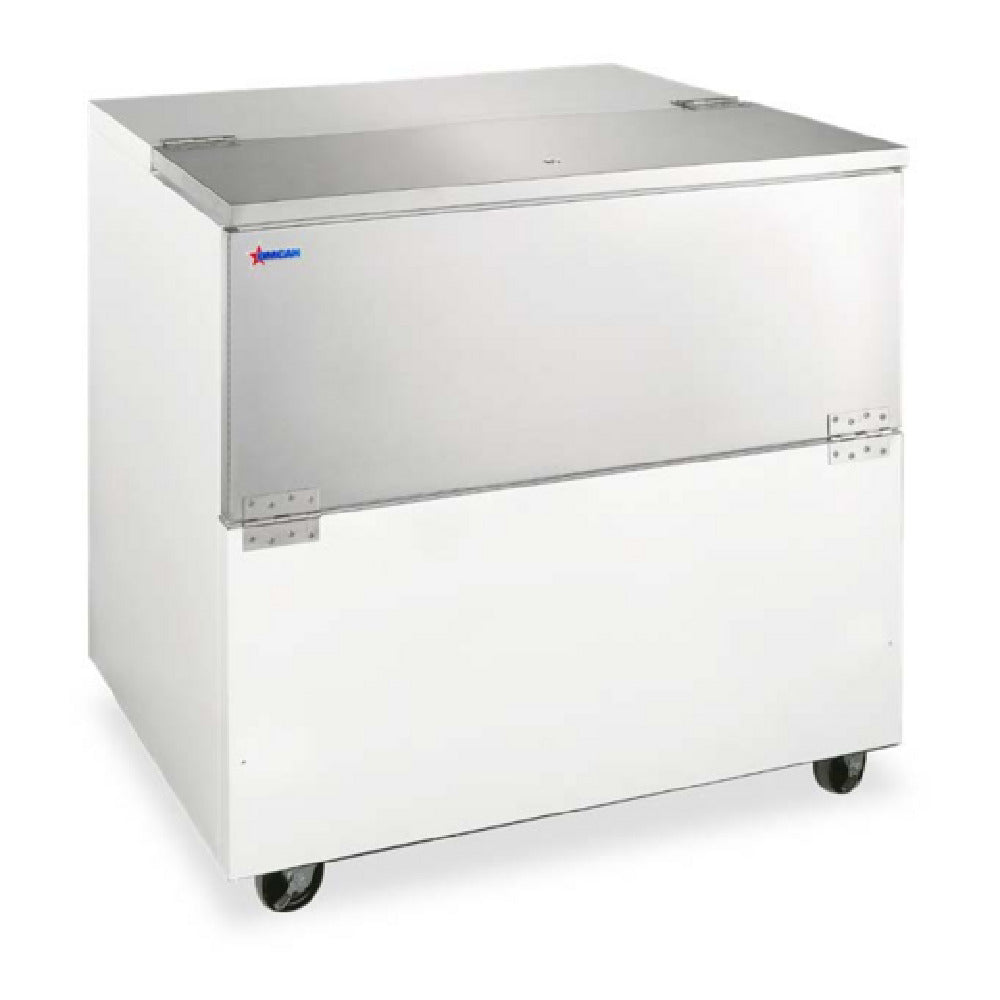 Omcan 50101 34 Inch Milk Cooler Cold Wall Normal Temperature with Lock
