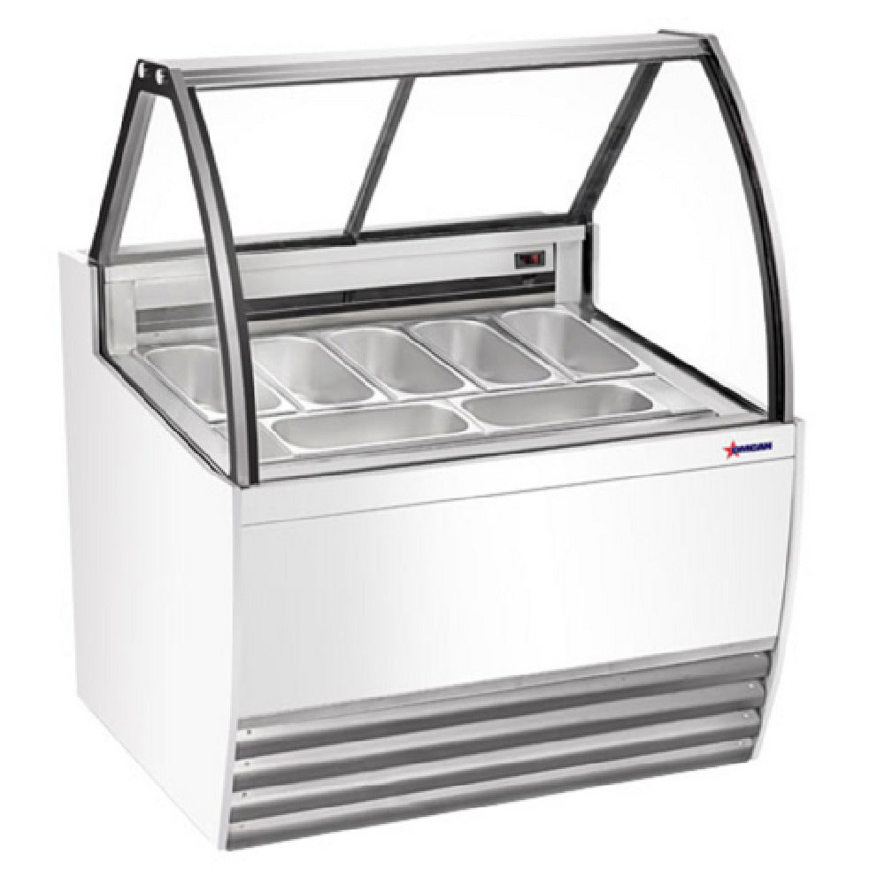 Omcan 47571 41 Inch Gelato Display Case 7 Pan Capacity White