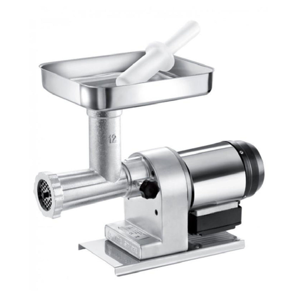 Omcan 41419 9 Inch Electric Meat Grinder Aluminum Polished Moderate Duty