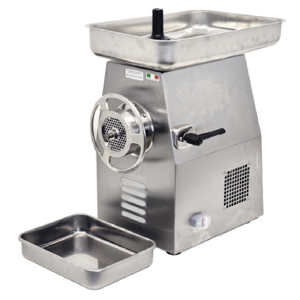 Omcan 39714 11 Inch Electric Trento Meat Grinder Stainless Steel Countertop